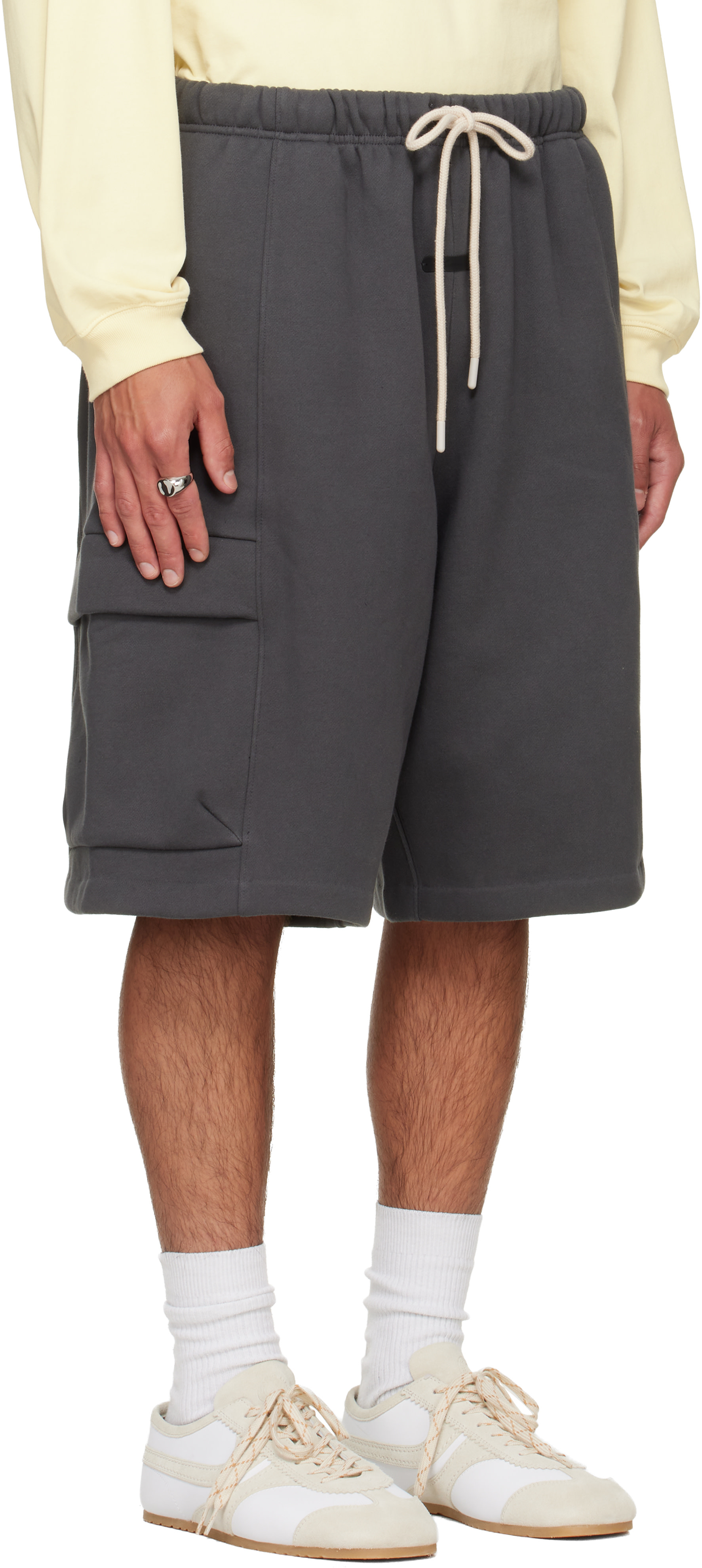 Fear of God ESSENTIALS - Gray Cargo Basketball Shorts