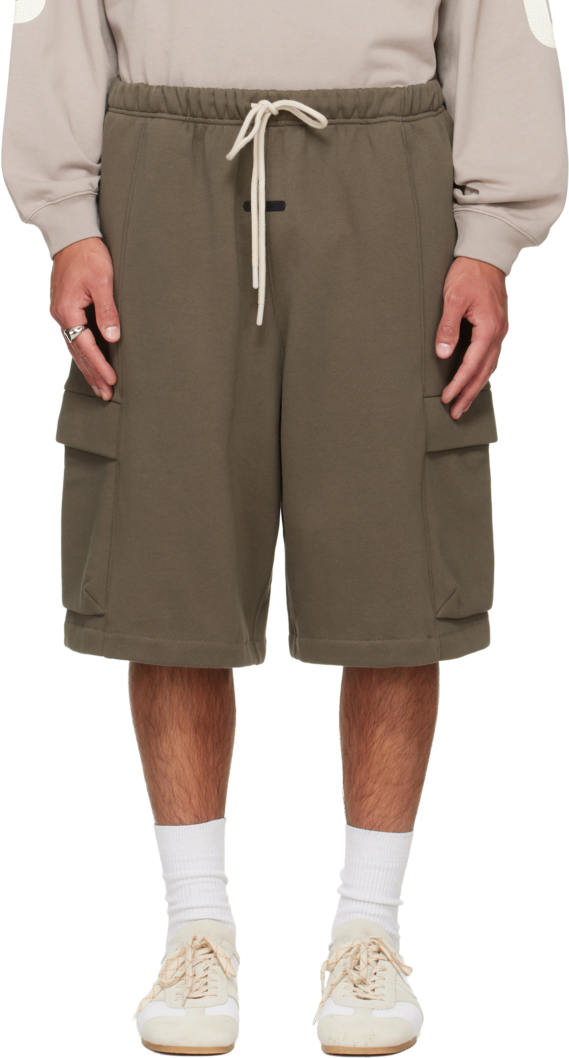 Fear of God ESSENTIALS - Short de basketball cargo kaki