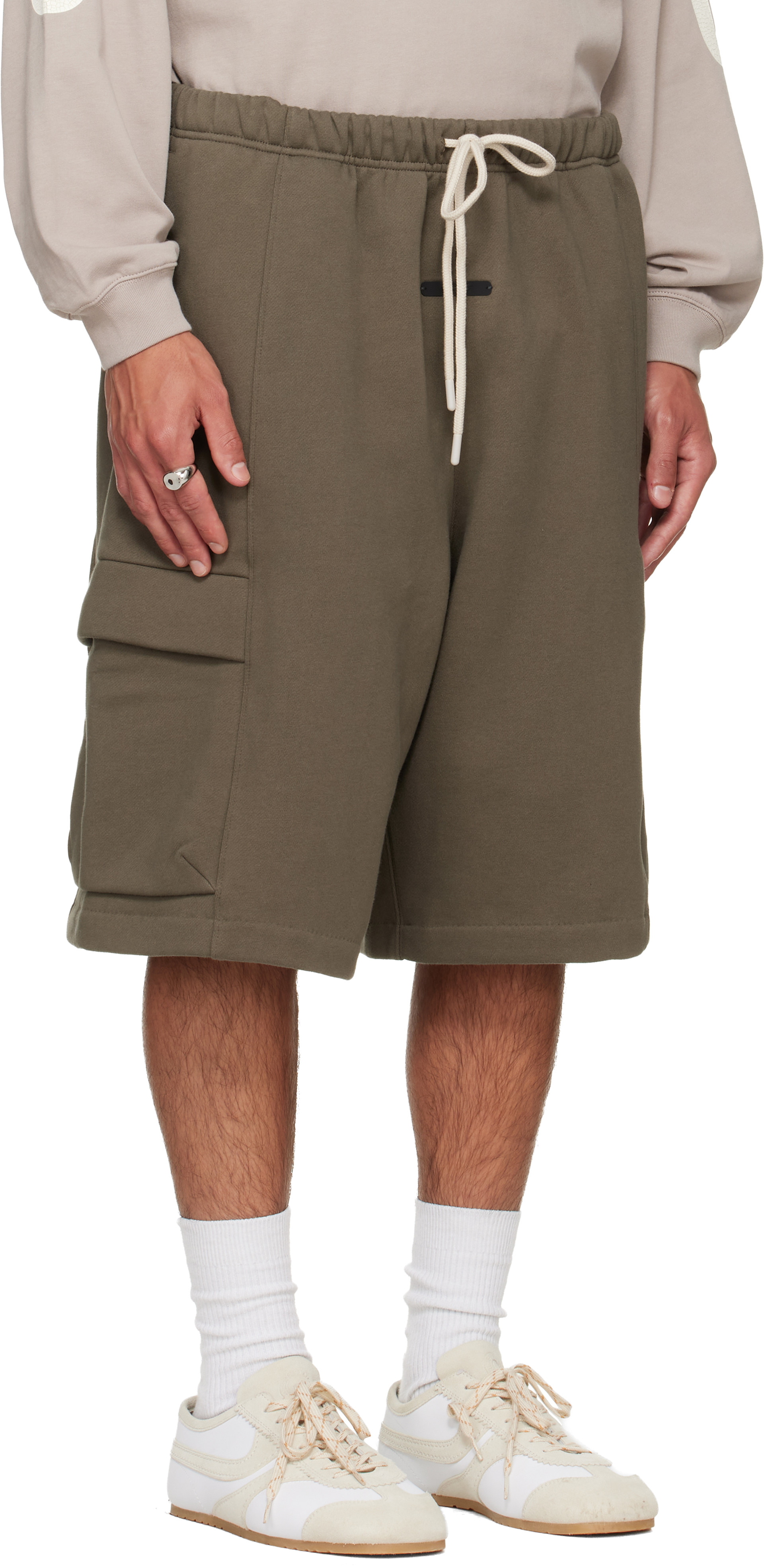 Fear of God ESSENTIALS - Short de basketball cargo kaki