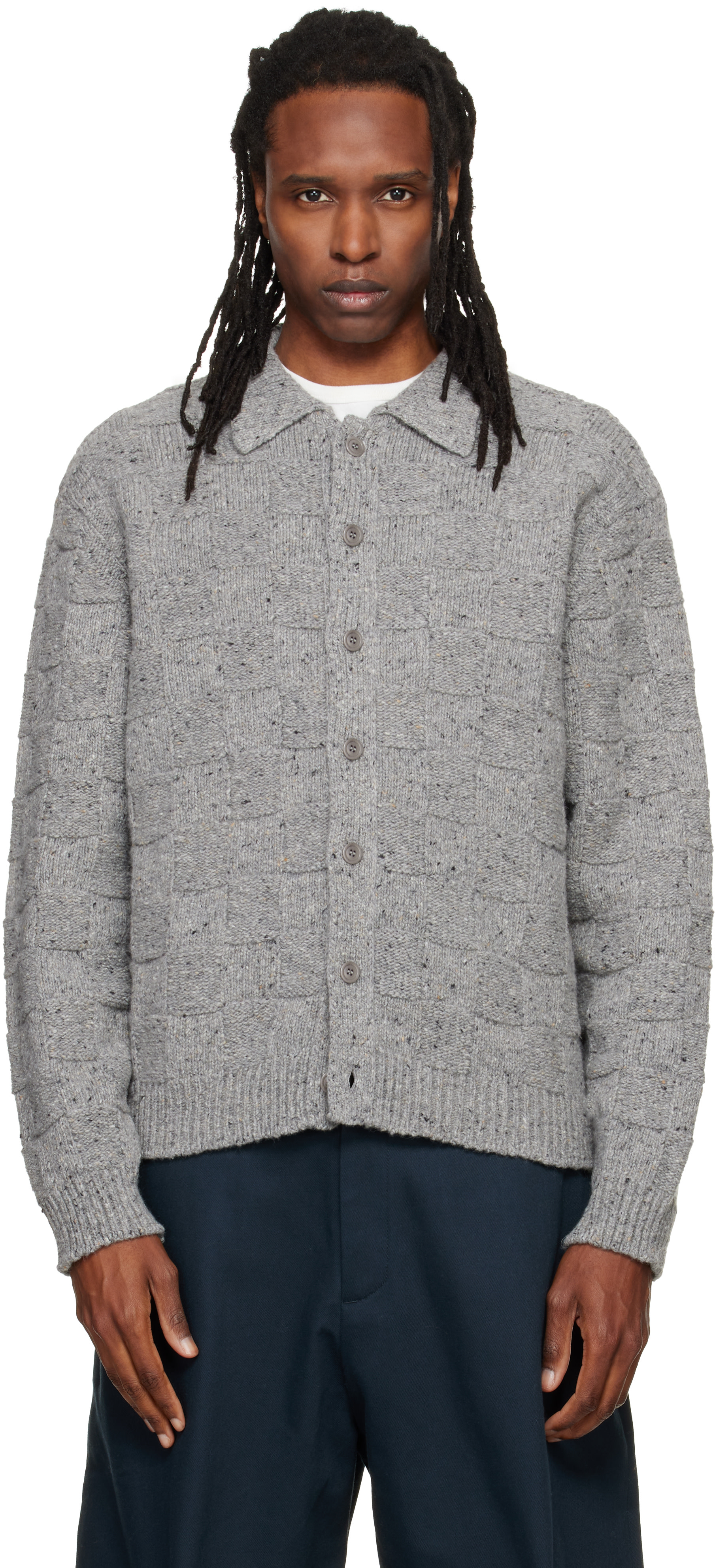 YMC - Gray Rat Pack Cardigan