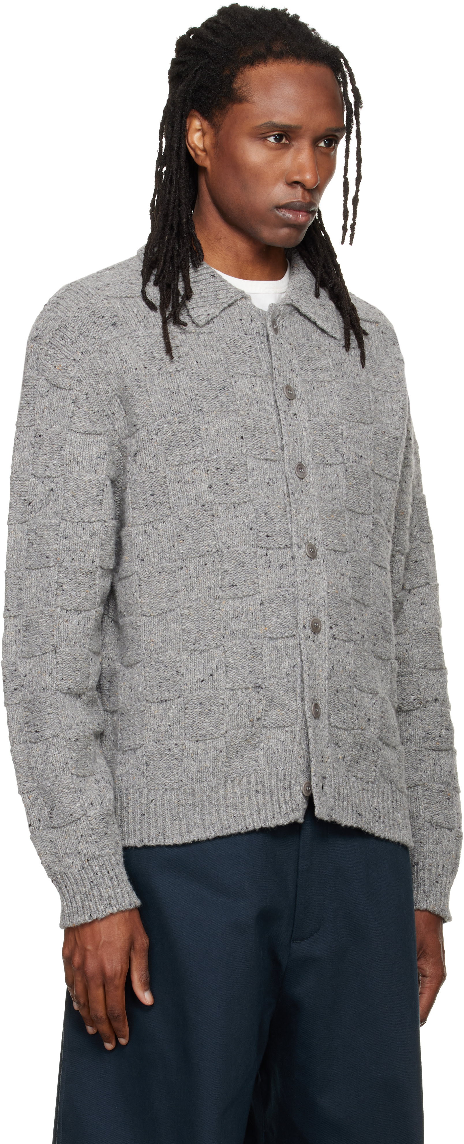 YMC - Gray Rat Pack Cardigan