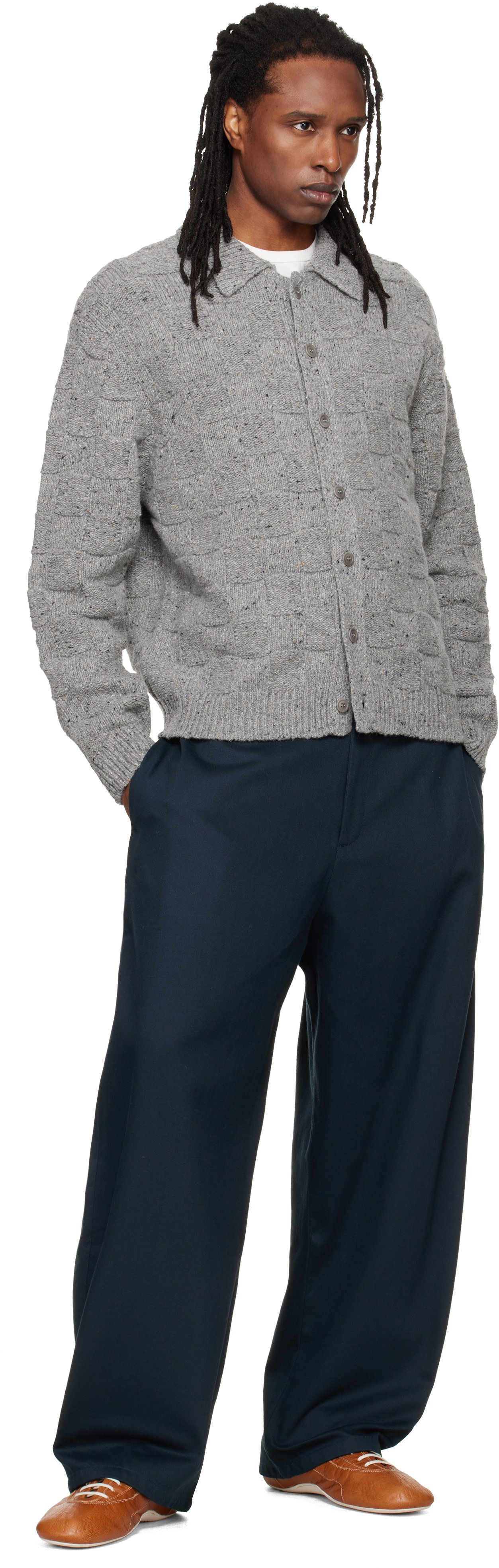 YMC - Gray Rat Pack Cardigan