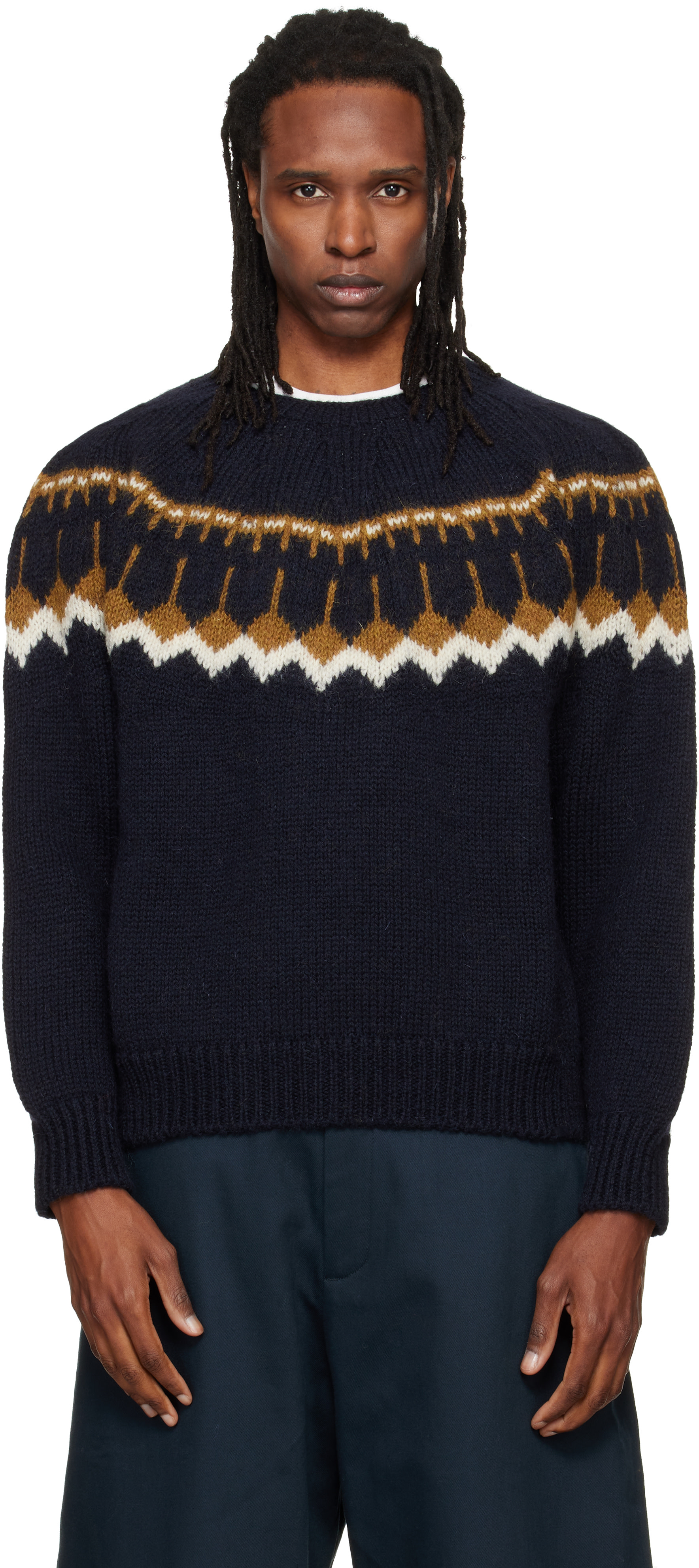 YMC - Pull Jeepster bleu marine