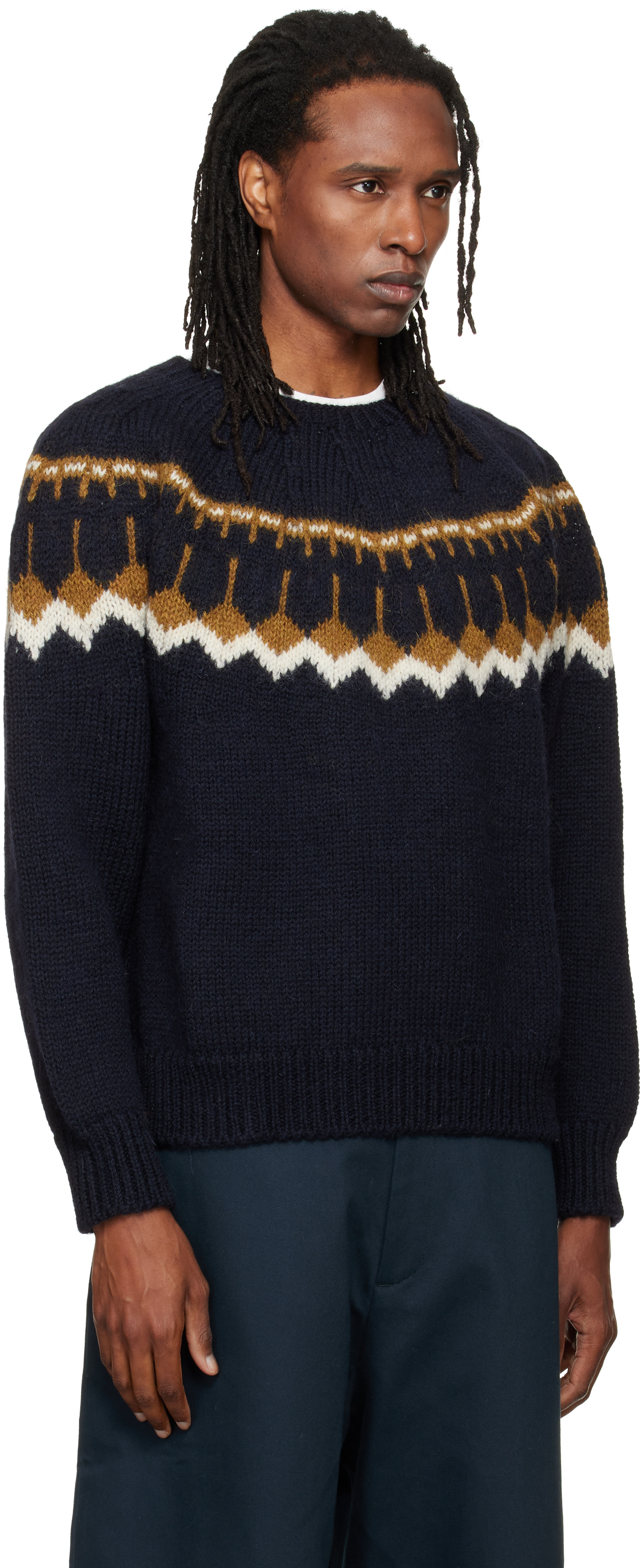 YMC - Pull Jeepster bleu marine