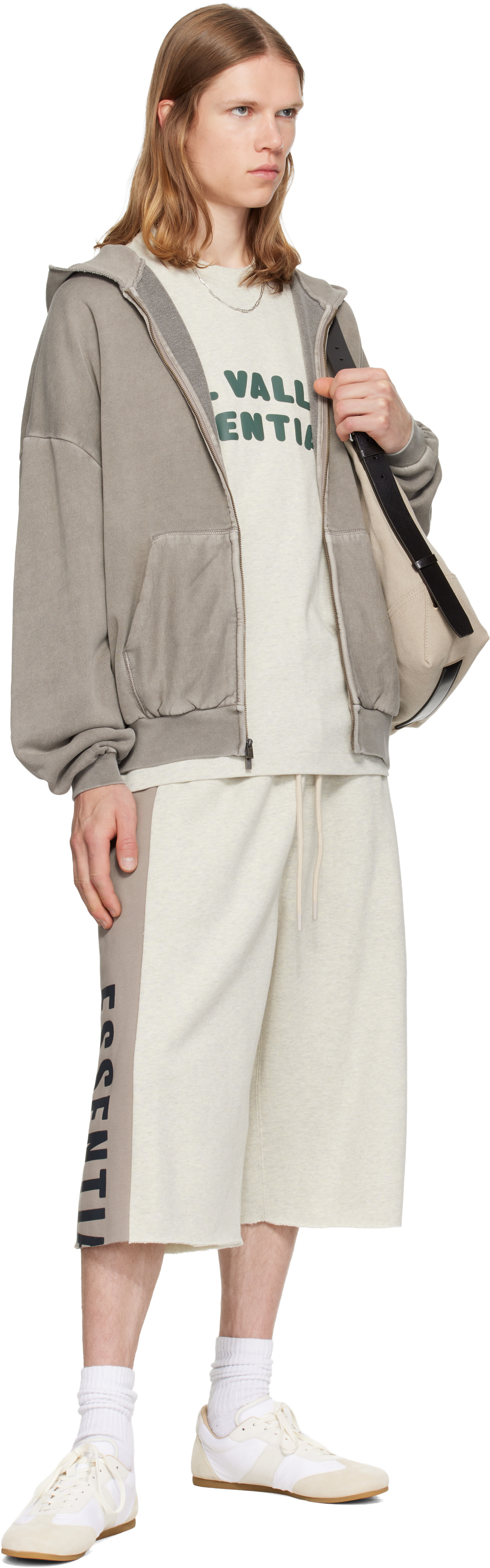 Fear of God ESSENTIALS - Gray 90's Zip-Up Hoodie