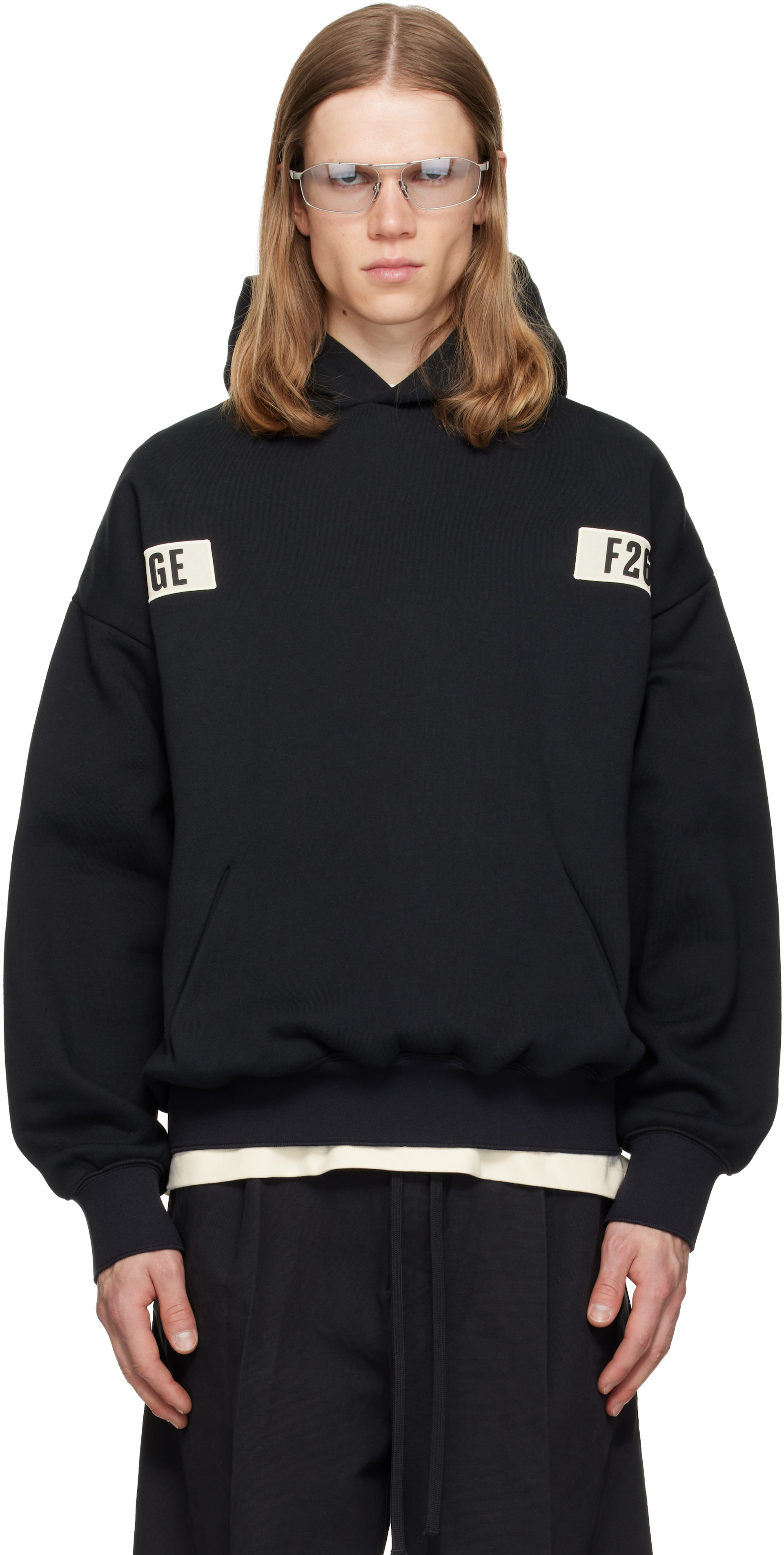 Fear of God ESSENTIALS - Pull à capuche 90s noir