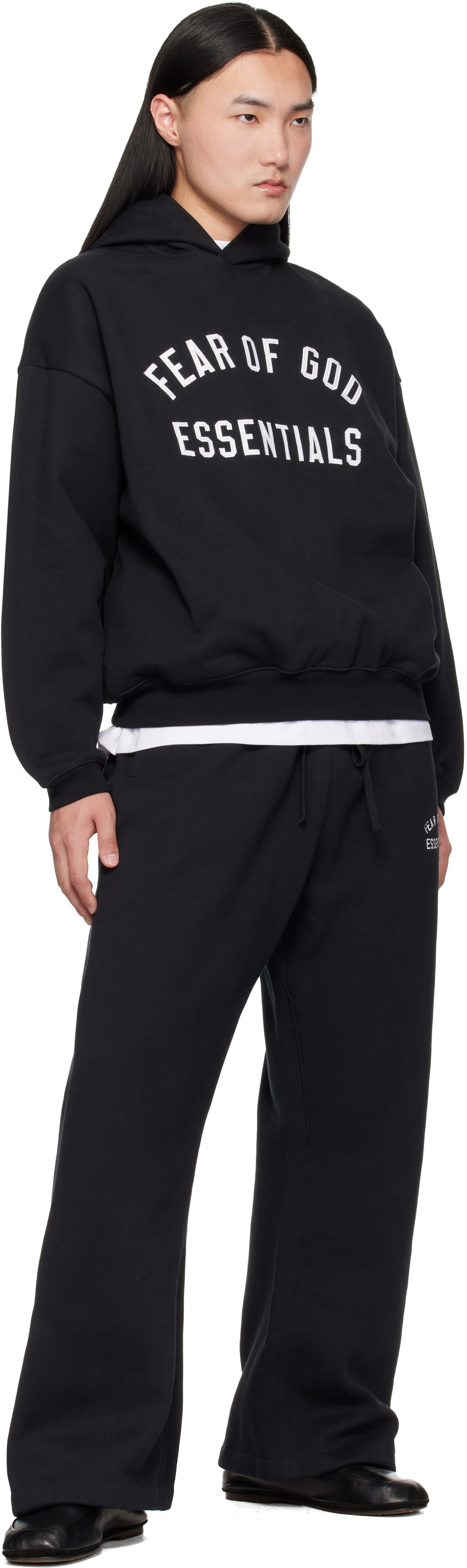 Fear of God ESSENTIALS - Black Varsity 90s Hoodie