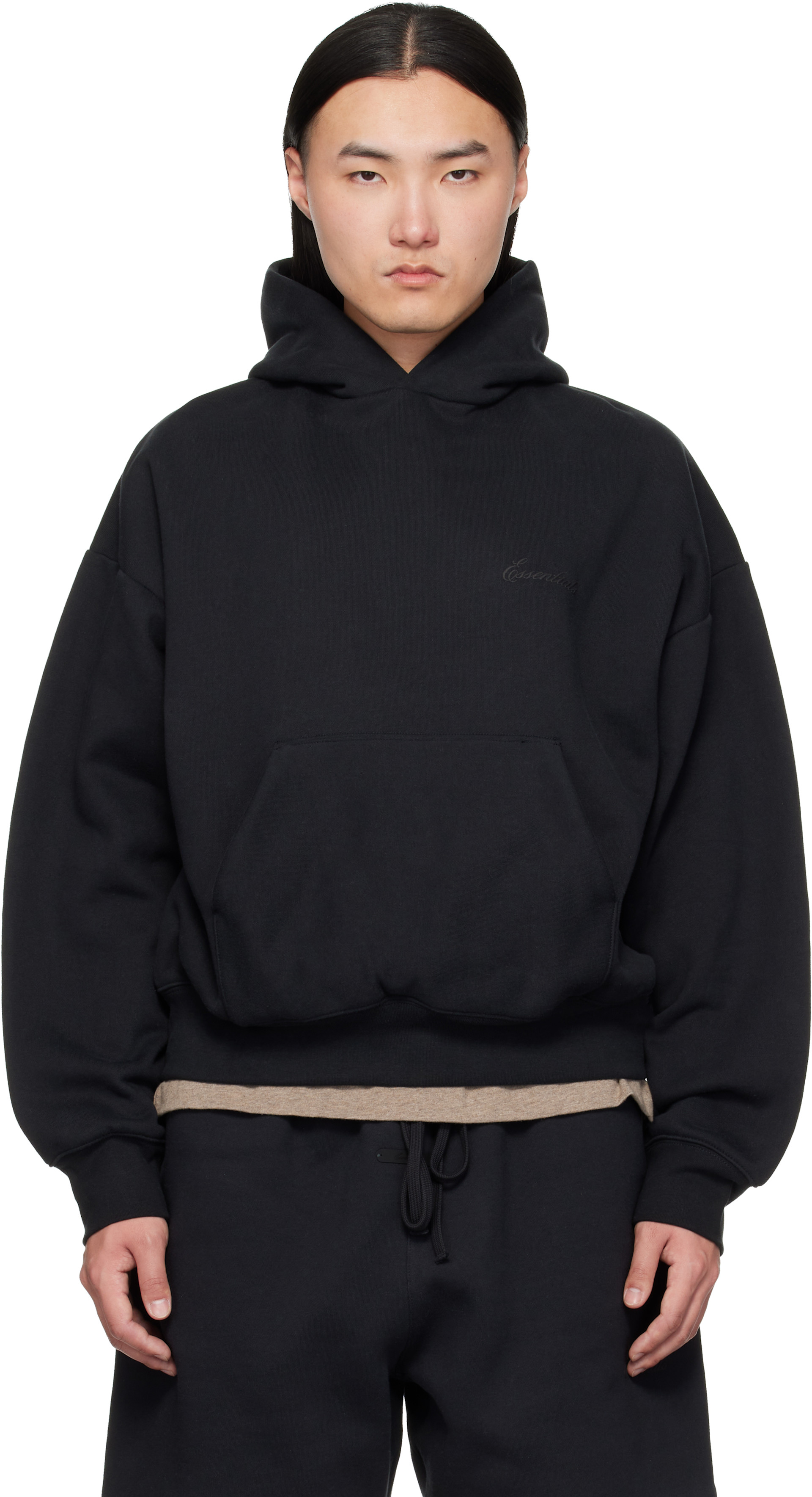 Fear of God ESSENTIALS - Pull à capuche noir