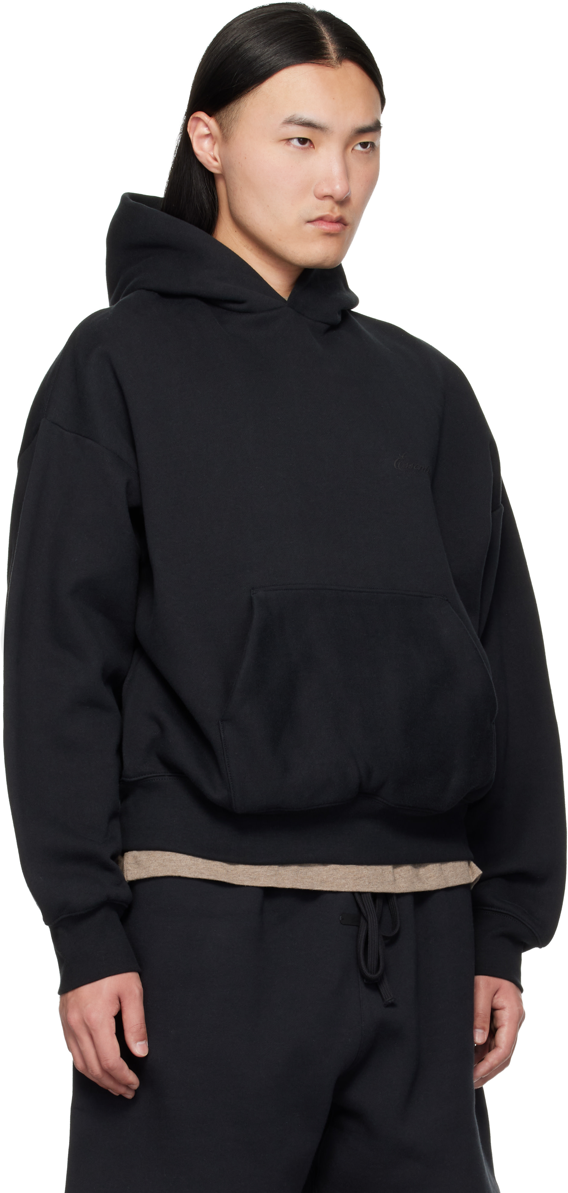 Fear of God ESSENTIALS - Pull à capuche noir