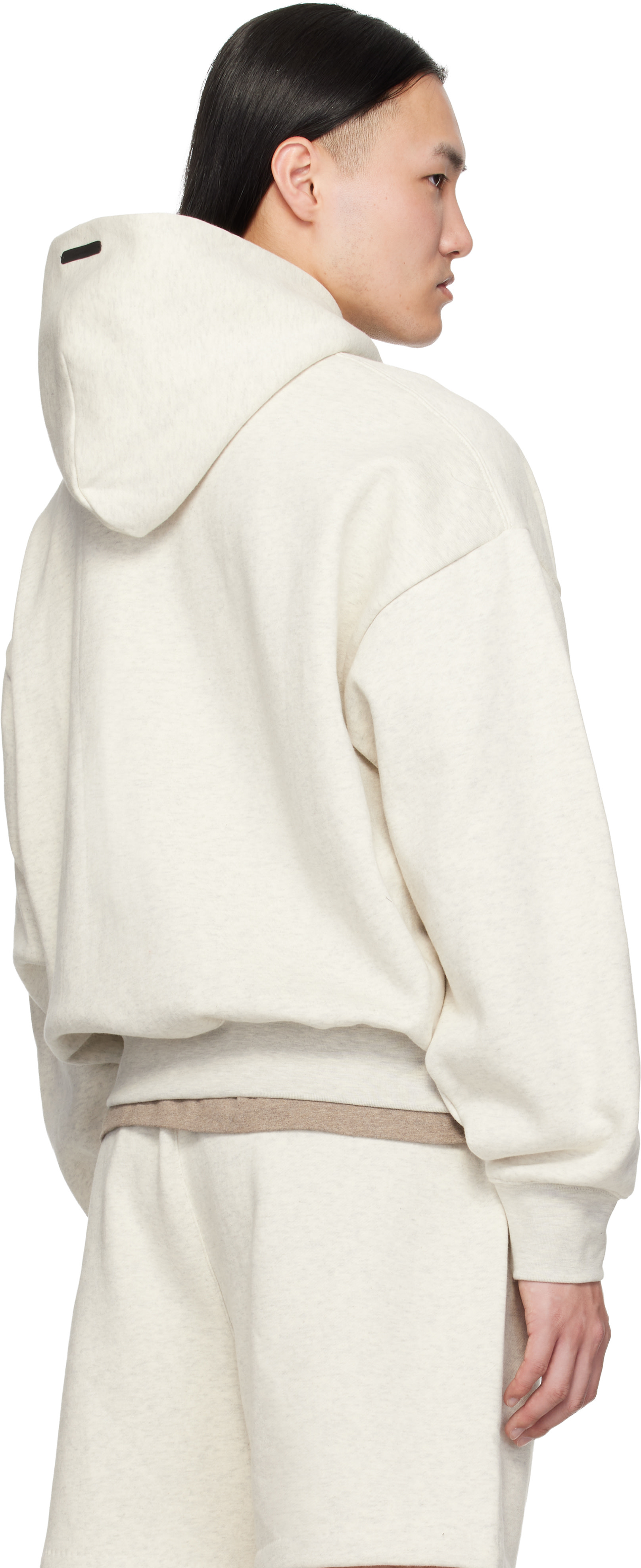 Fear of God ESSENTIALS - Pull à capuche blanc cassé