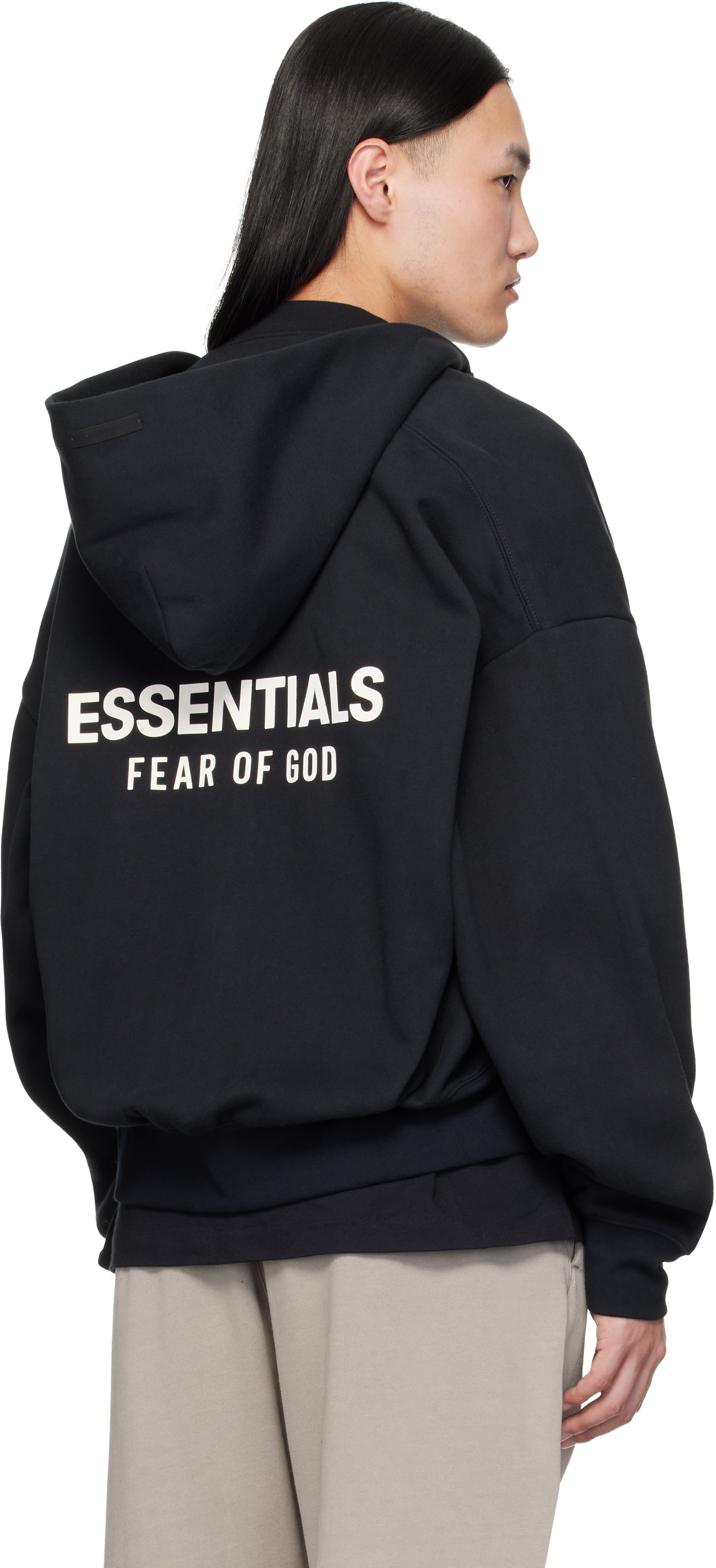 Fear of God ESSENTIALS - Black Classic Zip-Up Hoodie