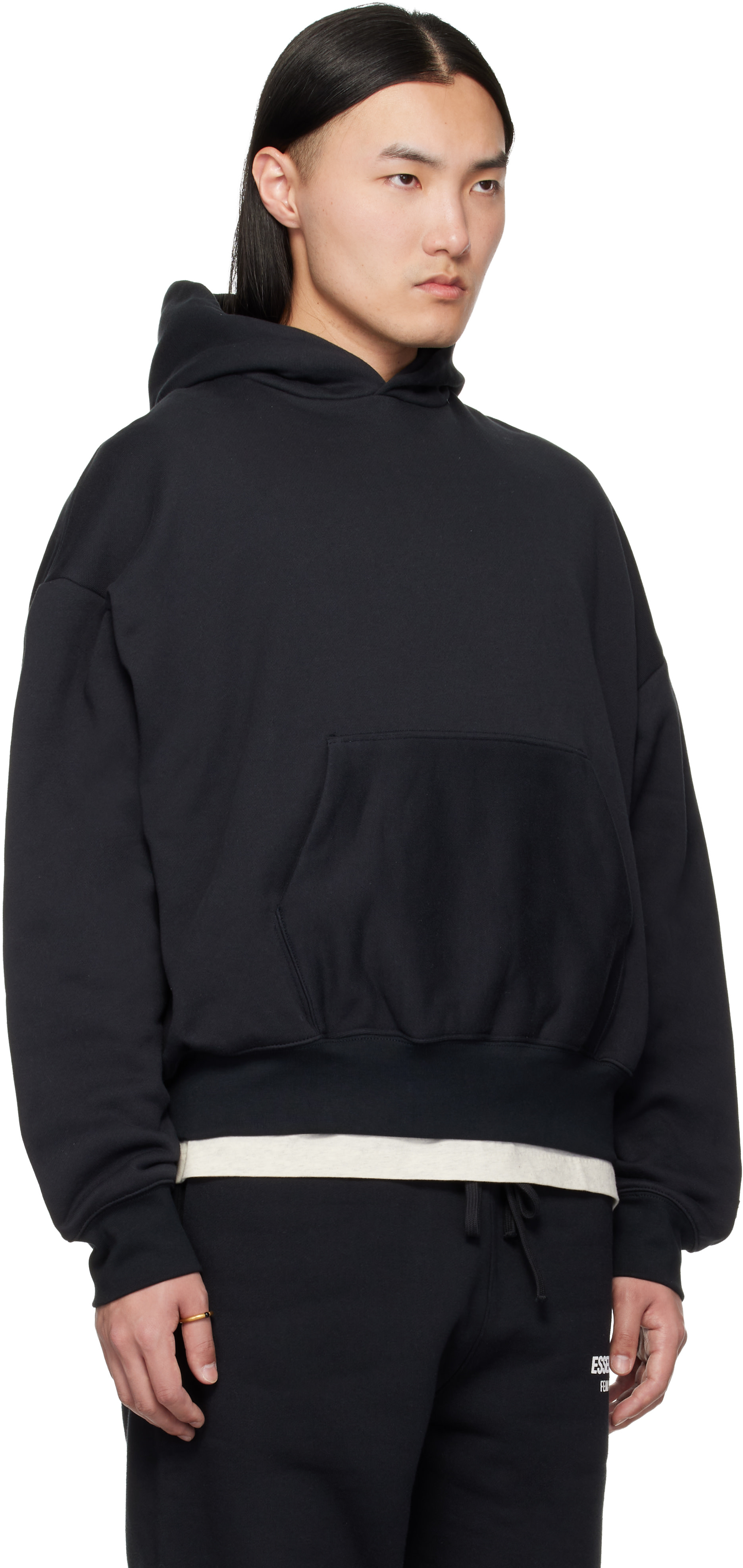 Fear of God ESSENTIALS - Pull à capuche noir