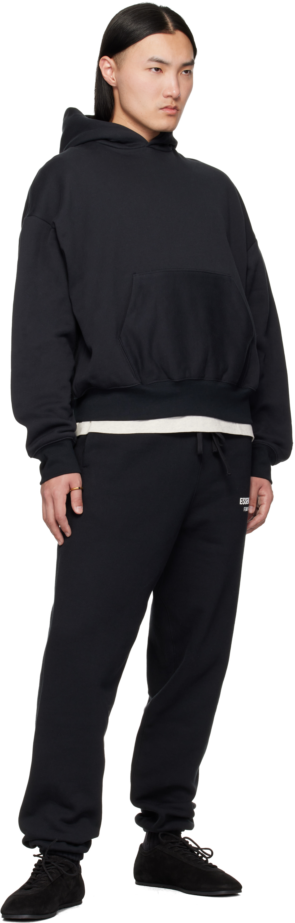 Fear of God ESSENTIALS - Pull à capuche noir