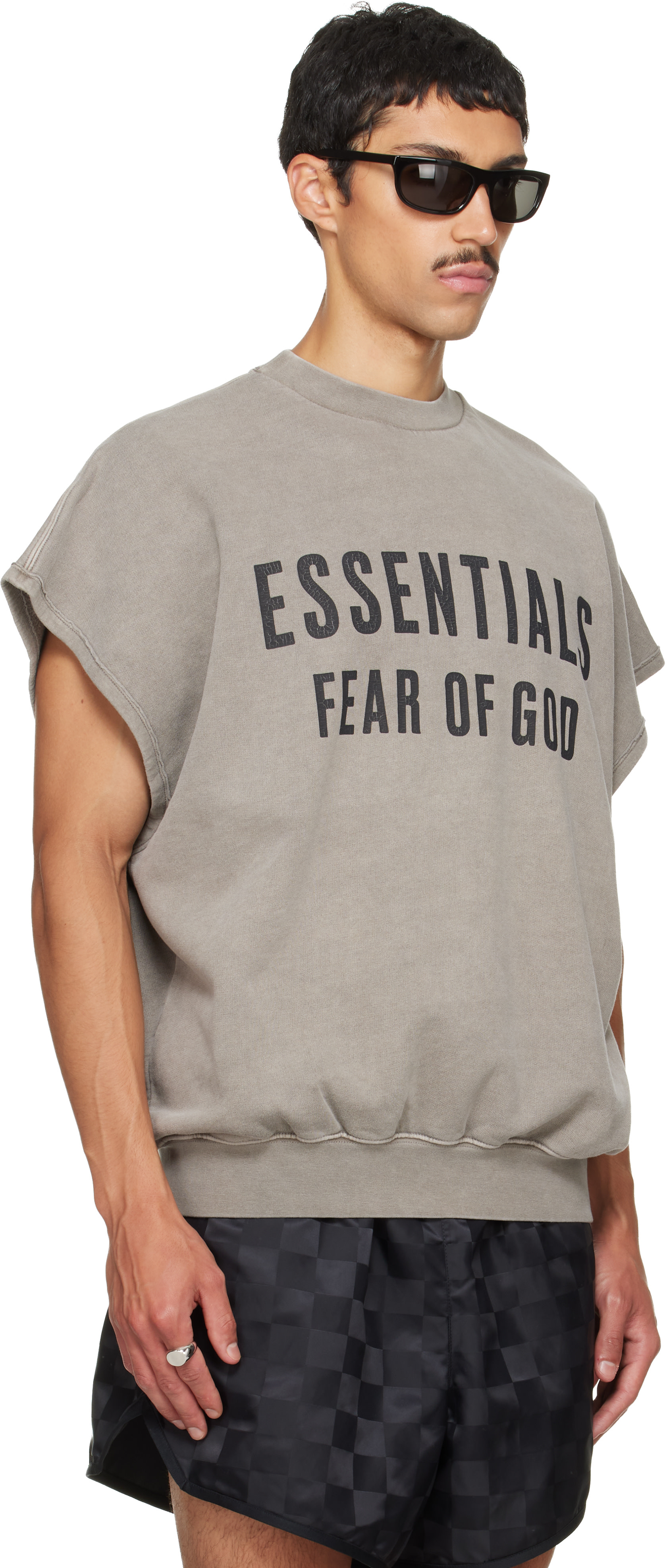 Fear of God ESSENTIALS - Pull molletonné décontracté gris à envers molletonné