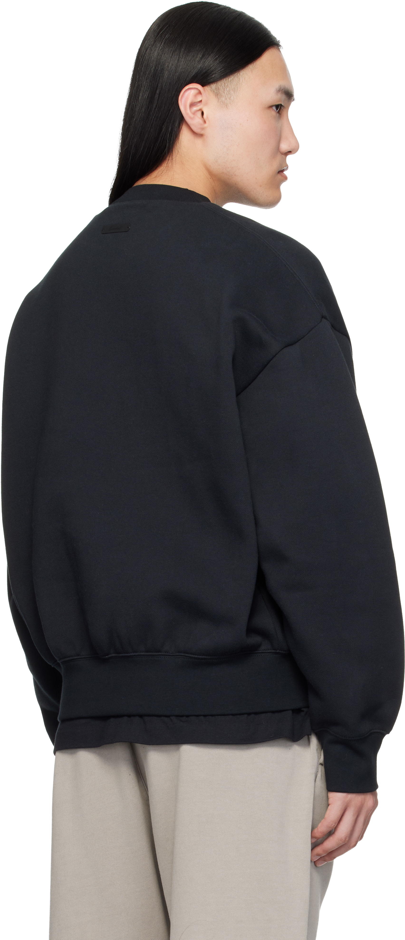 Fear of God ESSENTIALS - Pull molletonné noir à col ras du cou