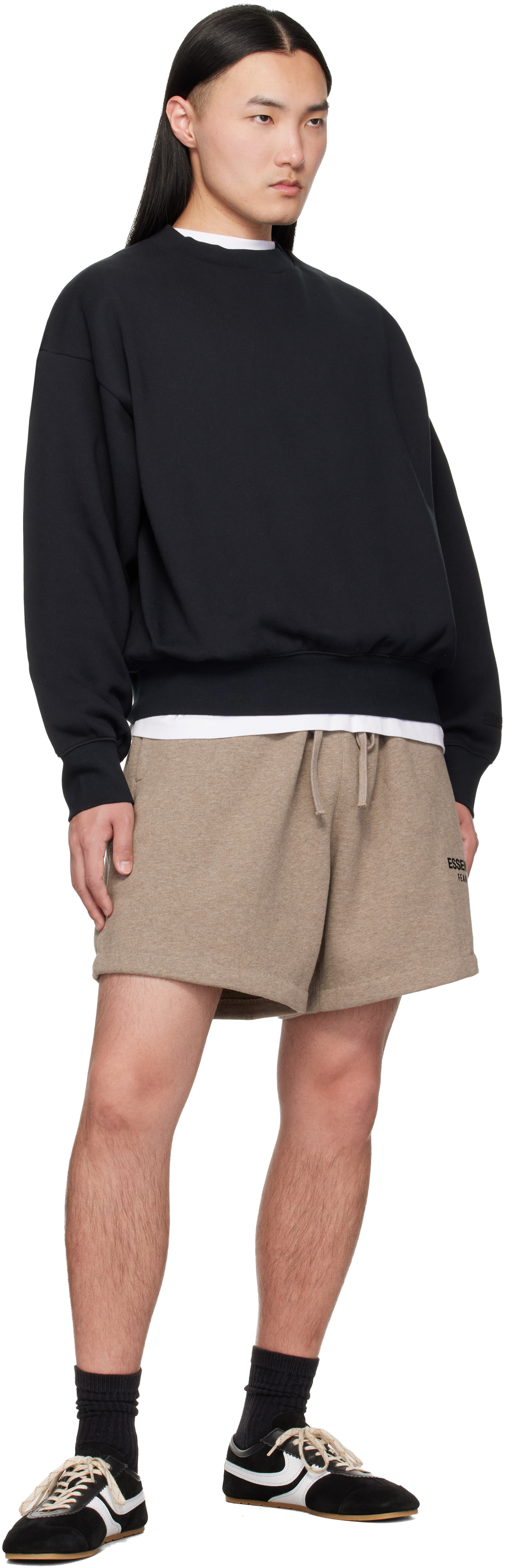 Fear of God ESSENTIALS - Black Classic Crewneck Sweatshirt