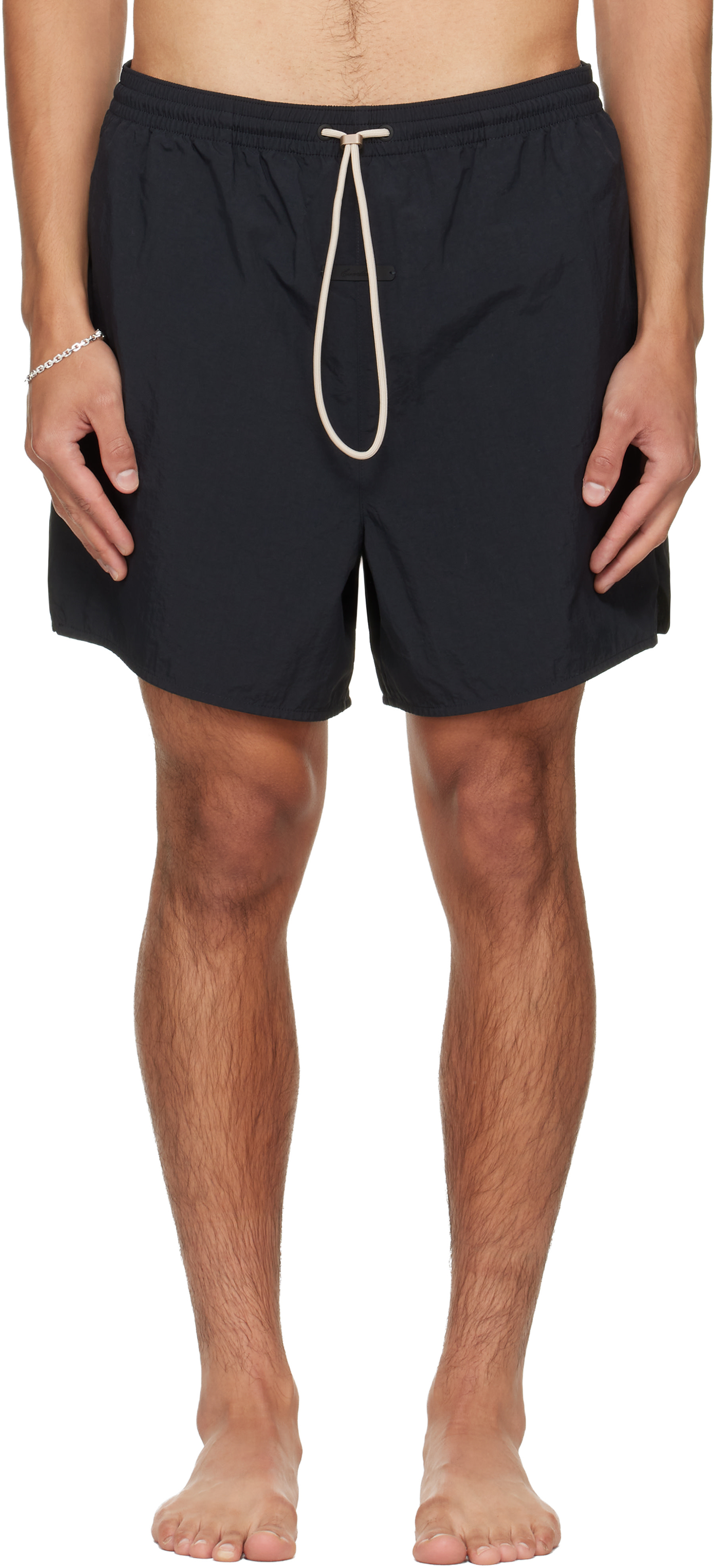 Fear of God ESSENTIALS - Maillot de bain noir à écusson à logo