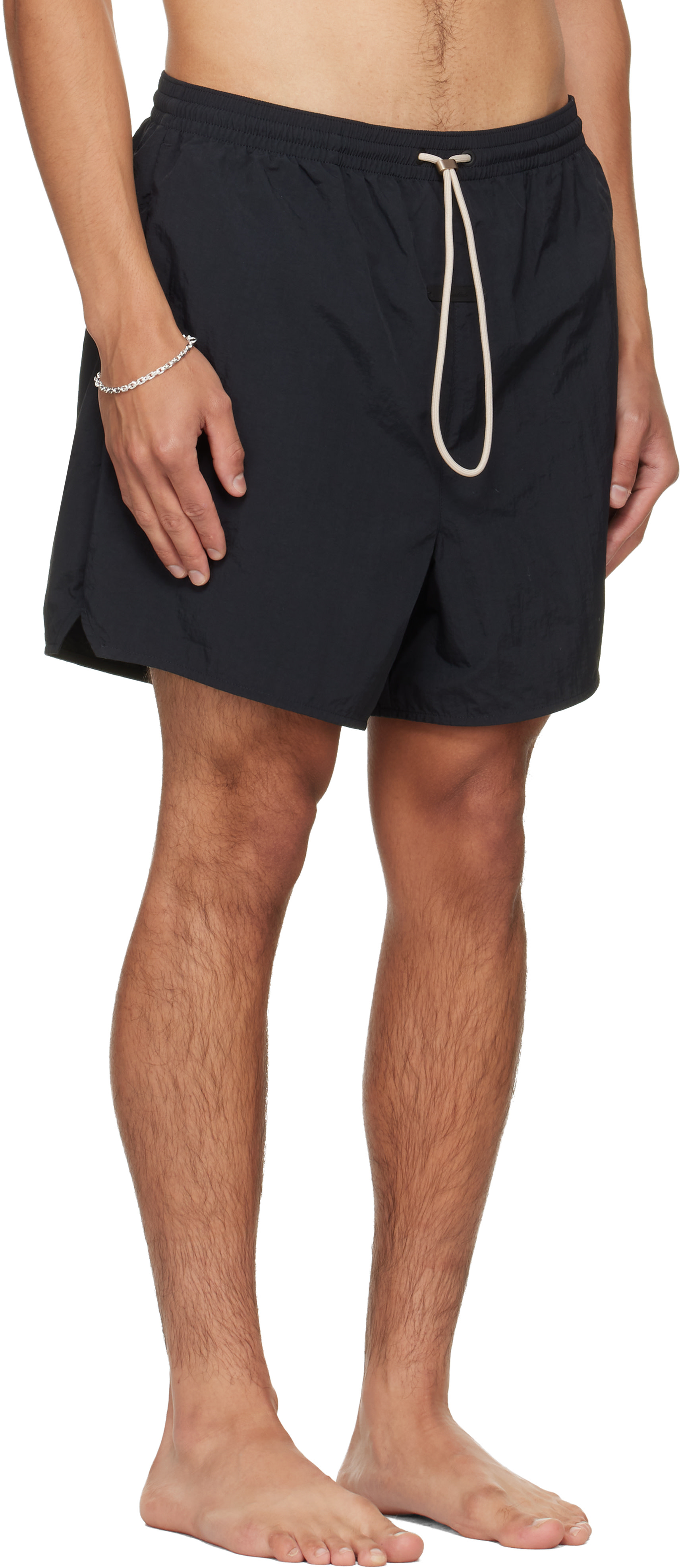 Fear of God ESSENTIALS - Maillot de bain noir à écusson à logo