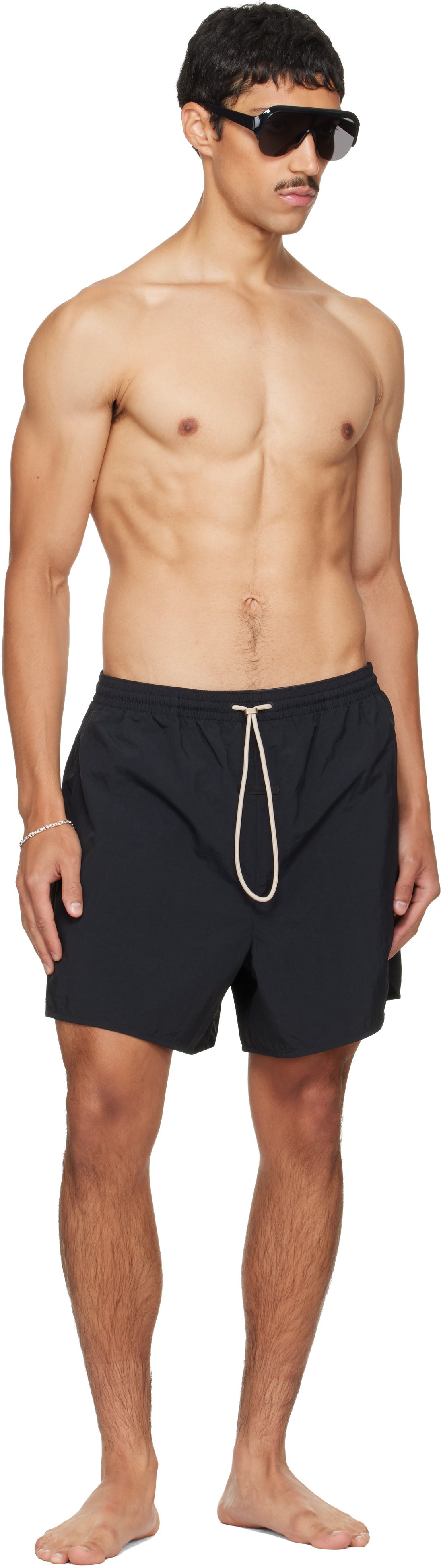 Fear of God ESSENTIALS - Maillot de bain noir à écusson à logo