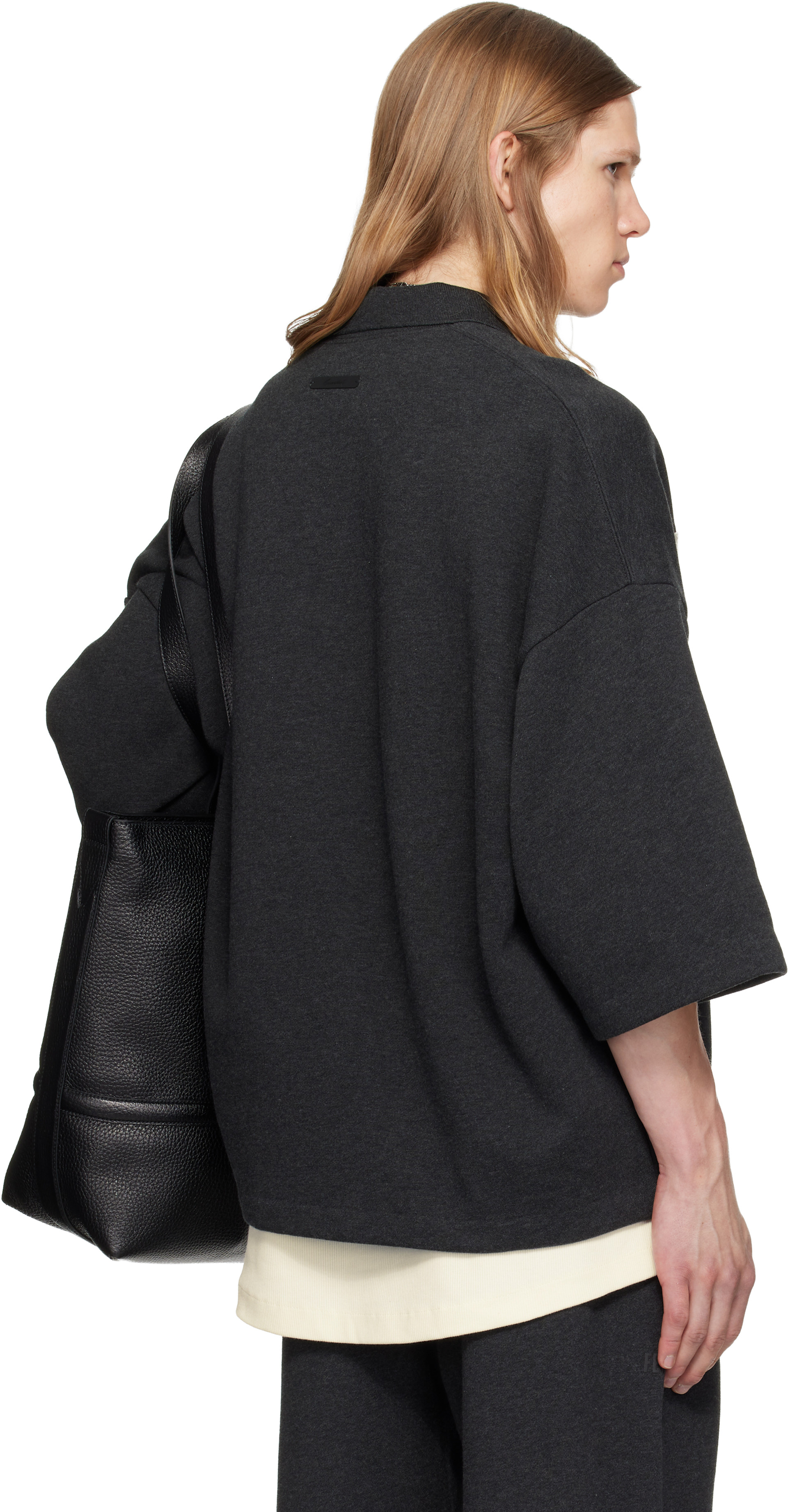 Fear of God ESSENTIALS - Gray Panelled Crop Polo