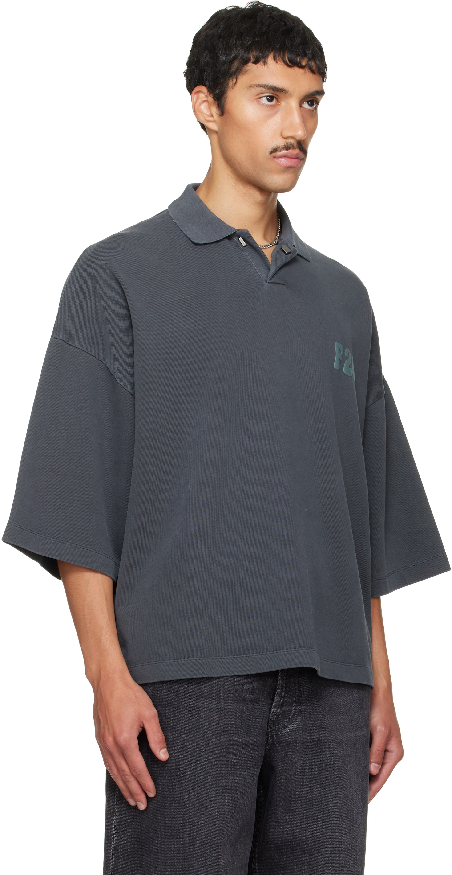 Fear of God ESSENTIALS - Polo écourté gris