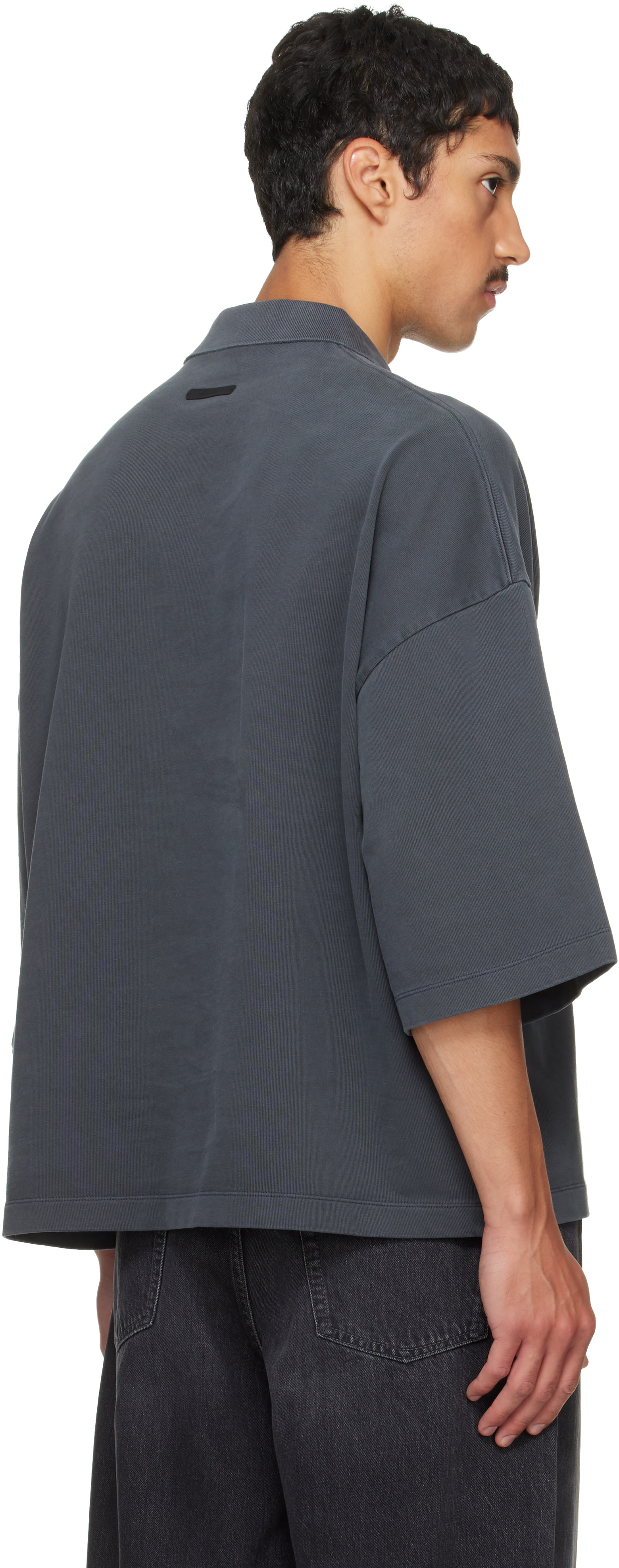 Fear of God ESSENTIALS - Gray Cropped Polo