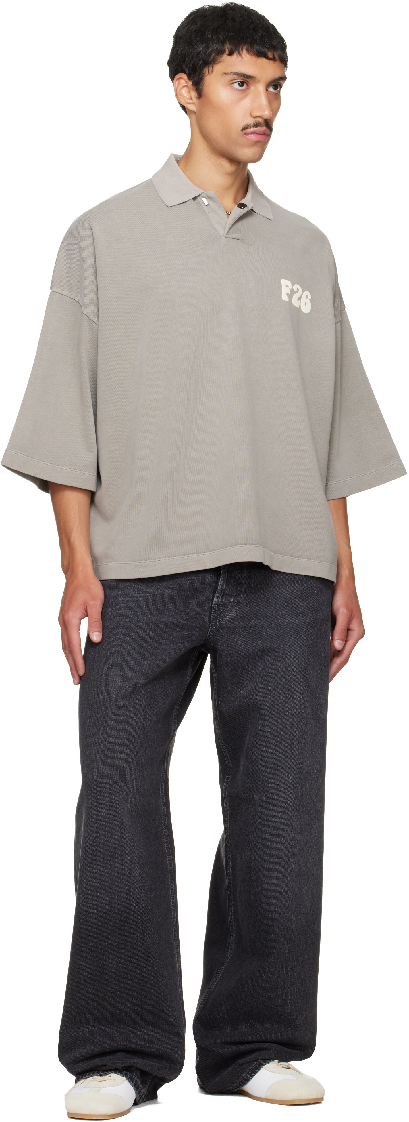 Fear of God ESSENTIALS - Polo écourté gris