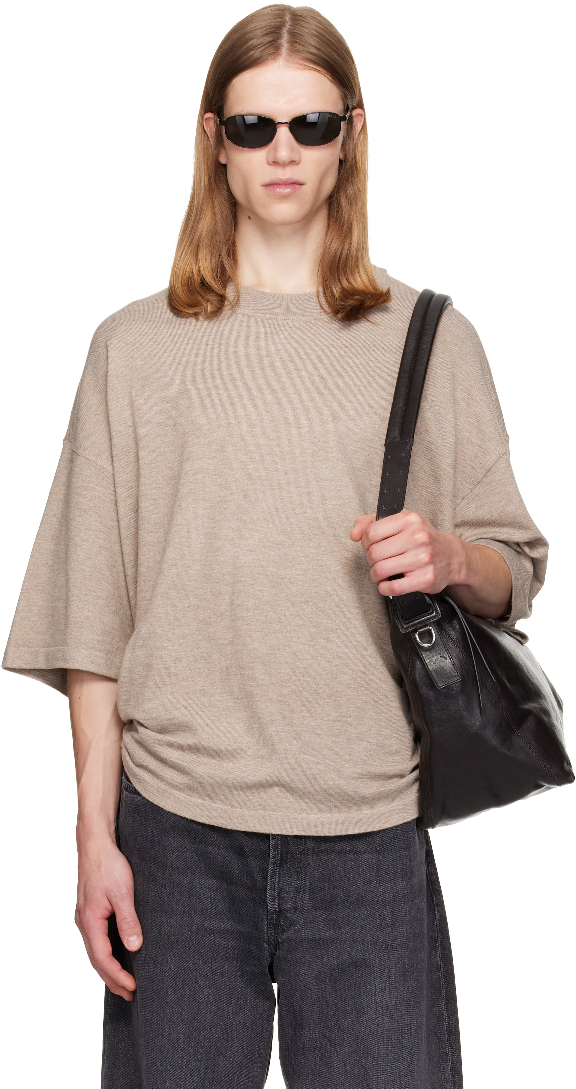 Fear of God ESSENTIALS - Beige Soft Knit T-shirt