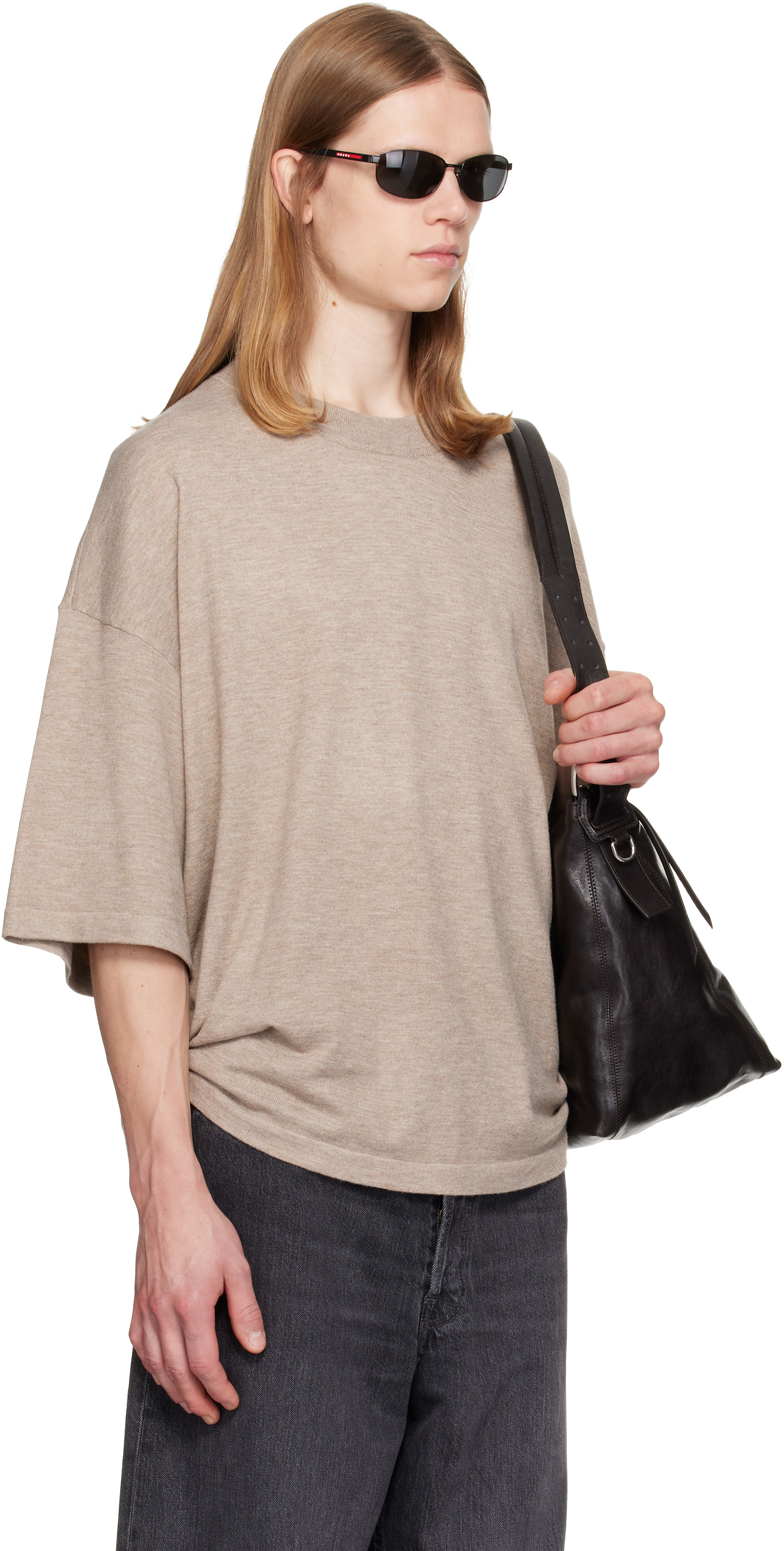 Fear of God ESSENTIALS - Beige Soft Knit T-shirt