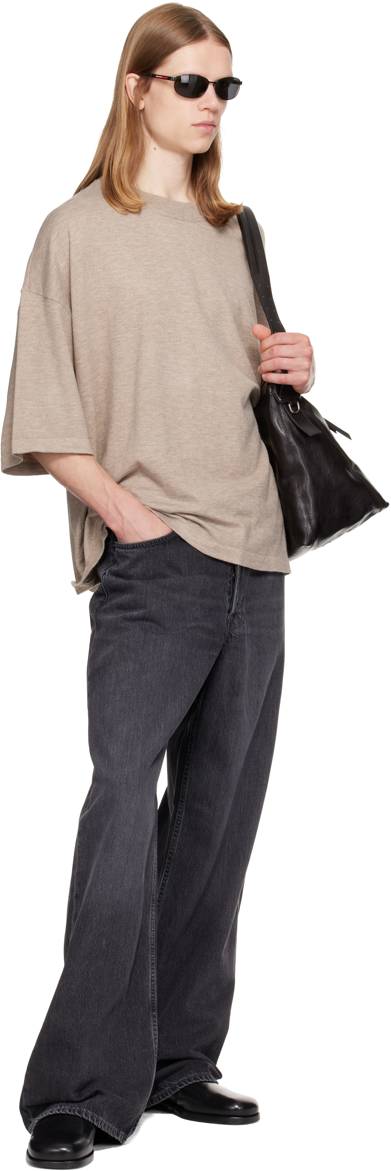 Fear of God ESSENTIALS - Beige Soft Knit T-shirt