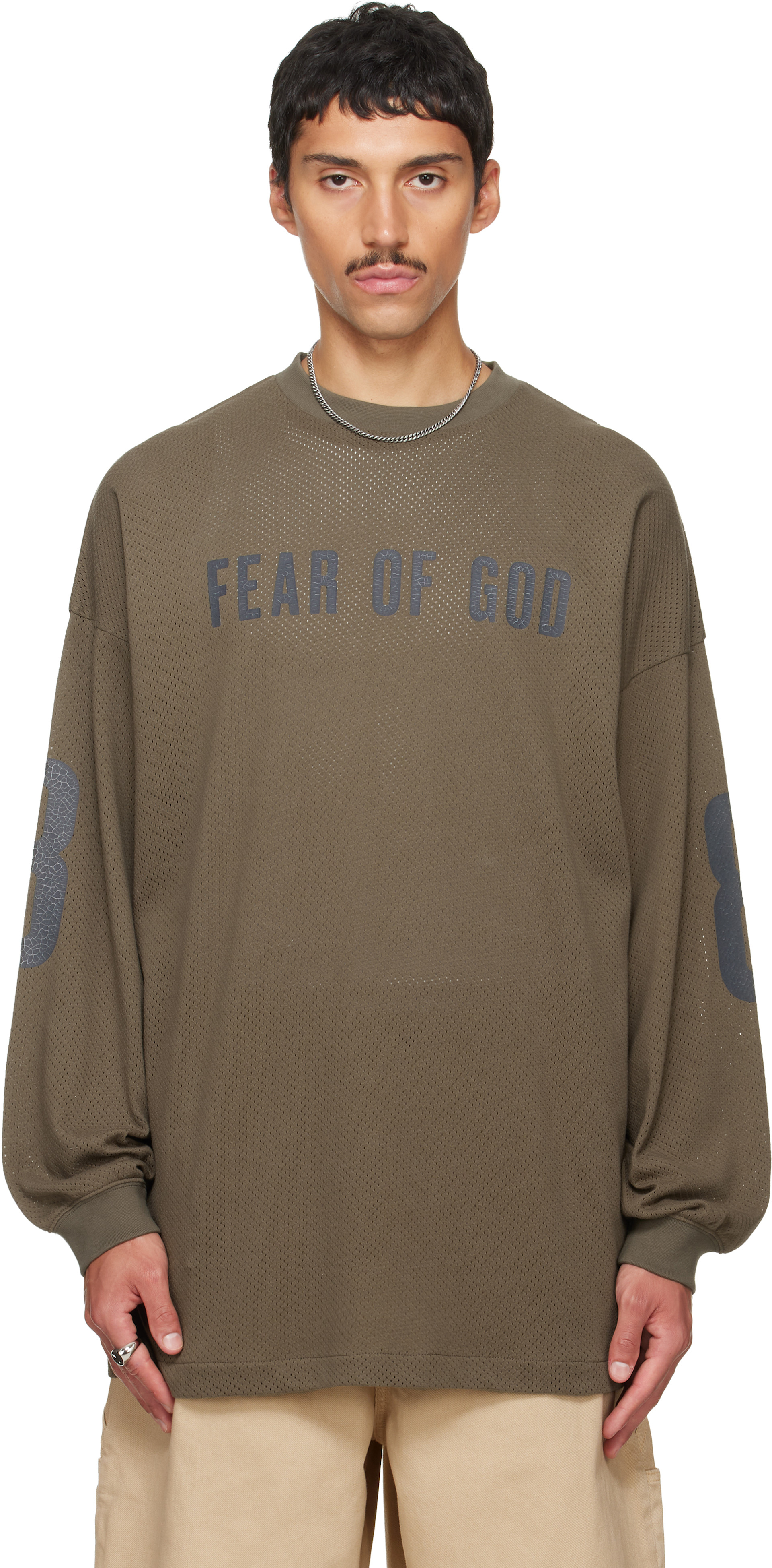 Fear of God ESSENTIALS - 카키 머치 티셔츠