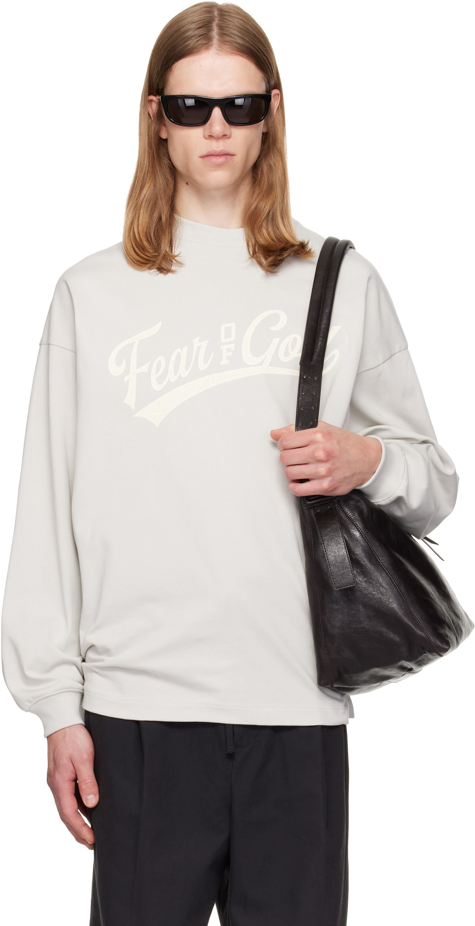 Fear of God ESSENTIALS - Gray Merch Long Sleeve T-shirt