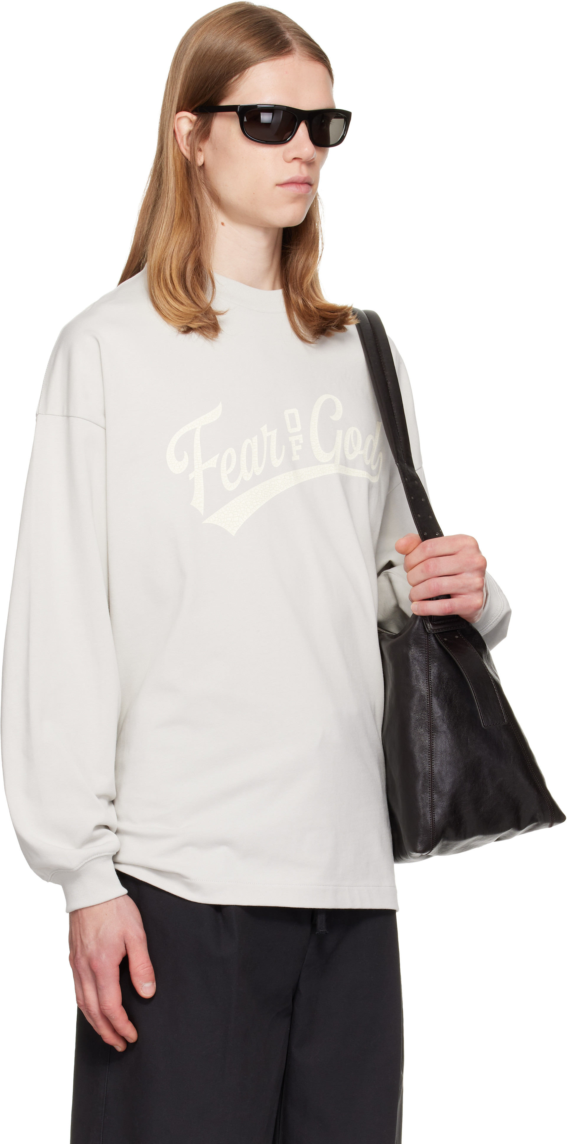 Fear of God ESSENTIALS - Gray Merch Long Sleeve T-shirt