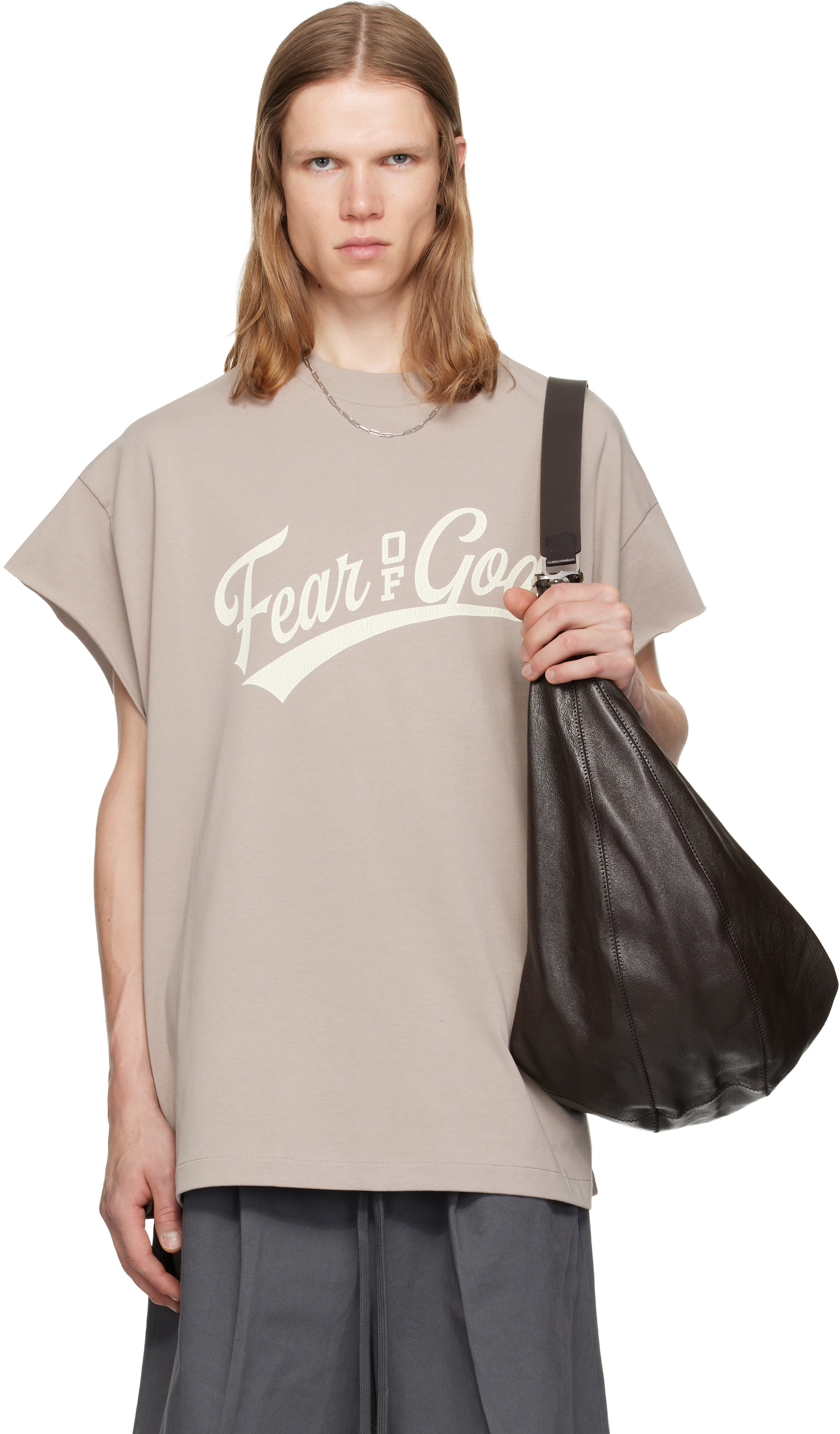 Fear of God ESSENTIALS - グレー Cut Off 90's Tシャツ