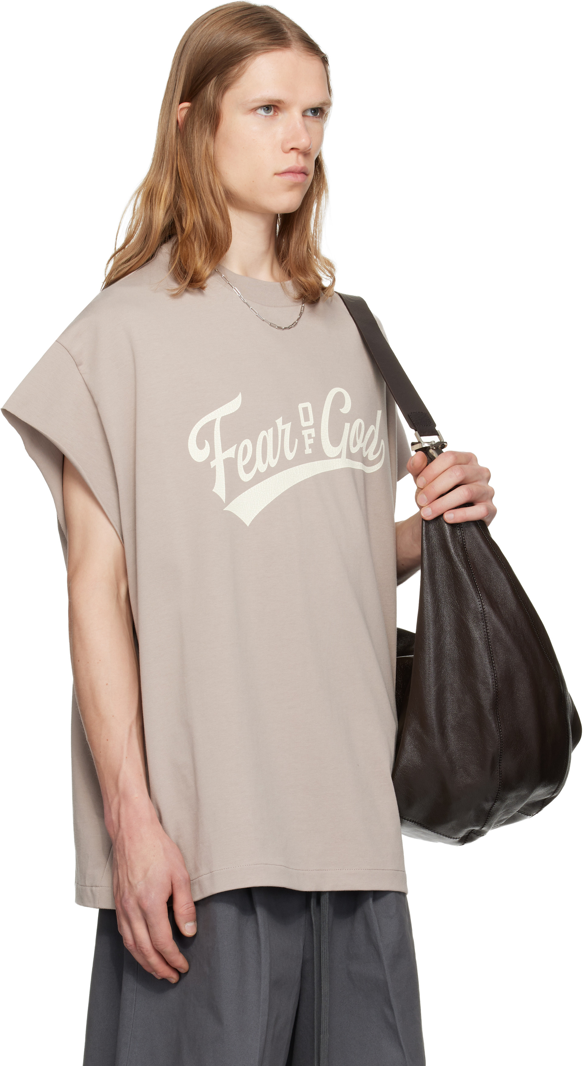 Fear of God ESSENTIALS - グレー Cut Off 90's Tシャツ