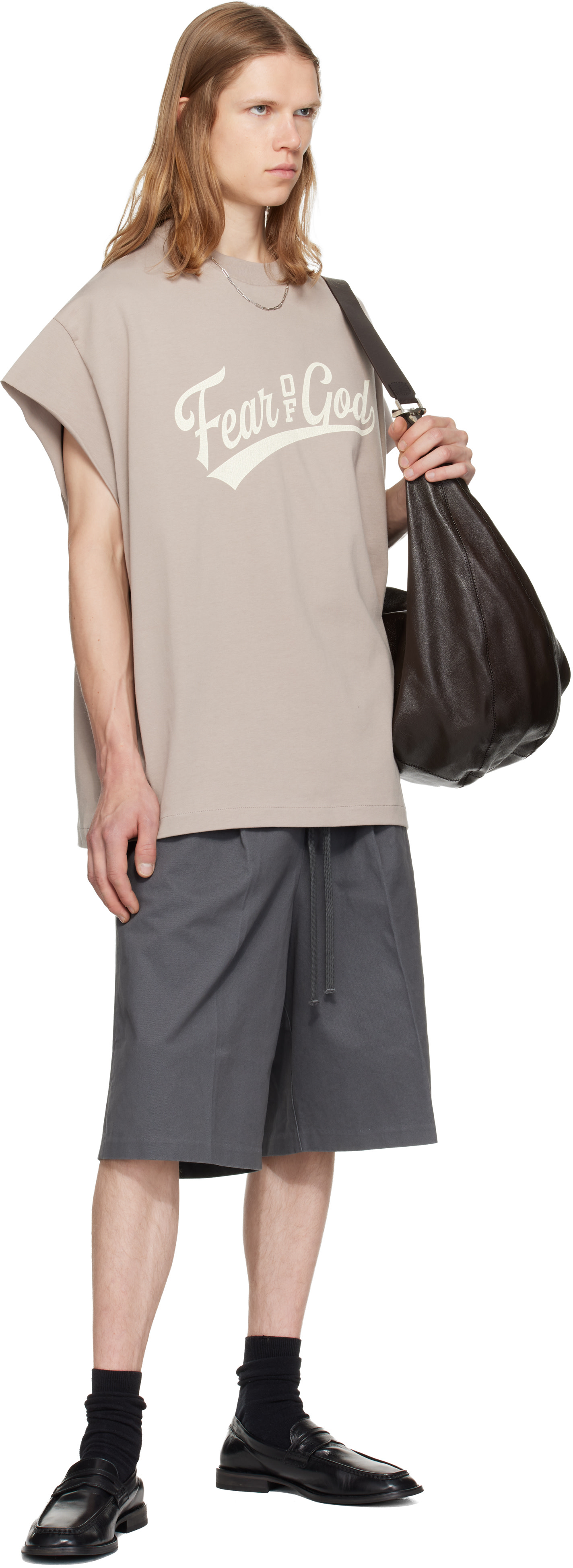 Fear of God ESSENTIALS - グレー Cut Off 90's Tシャツ