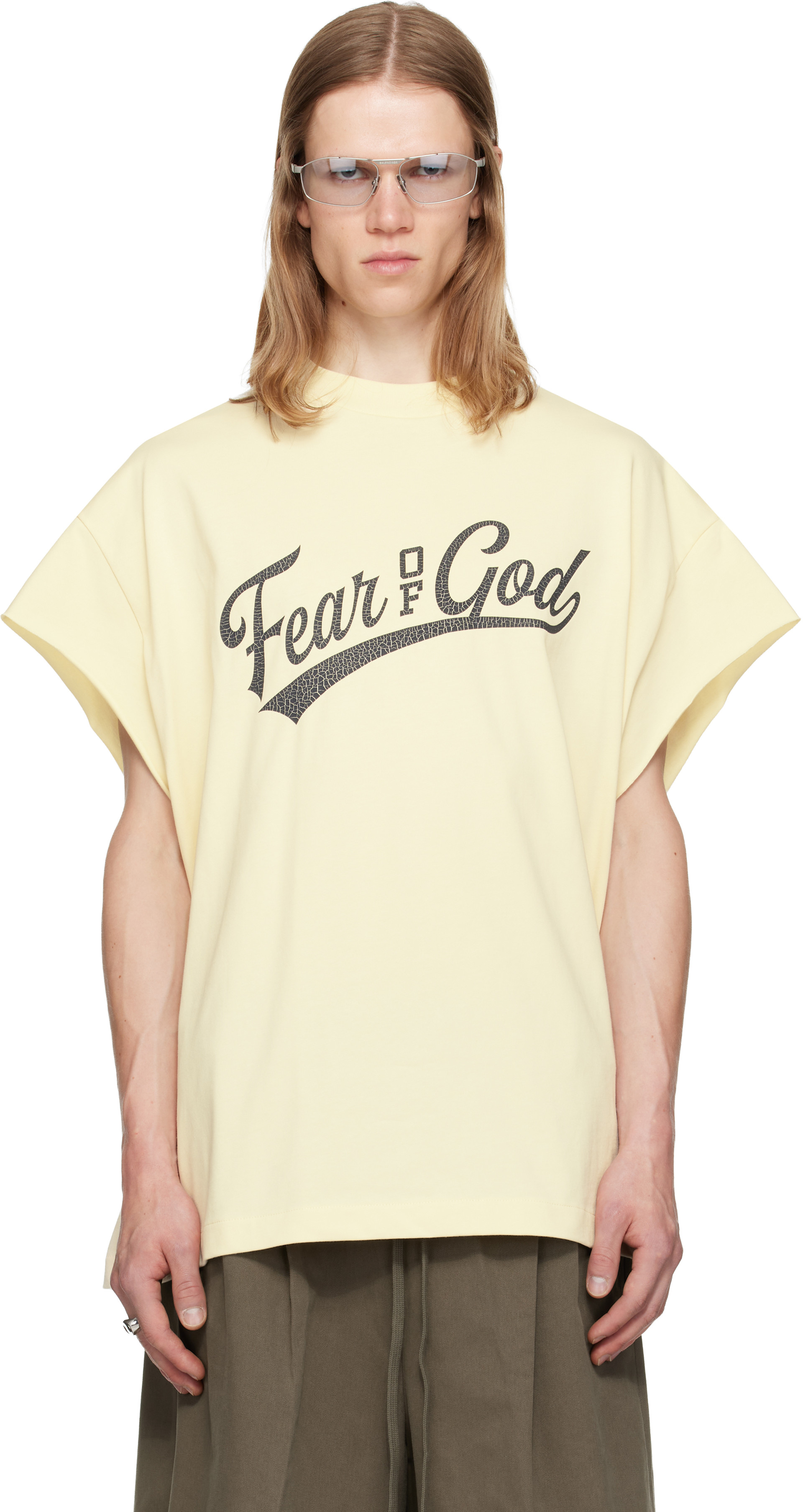 Fear of God ESSENTIALS - Off-White Cut Off 90's T-shirt
