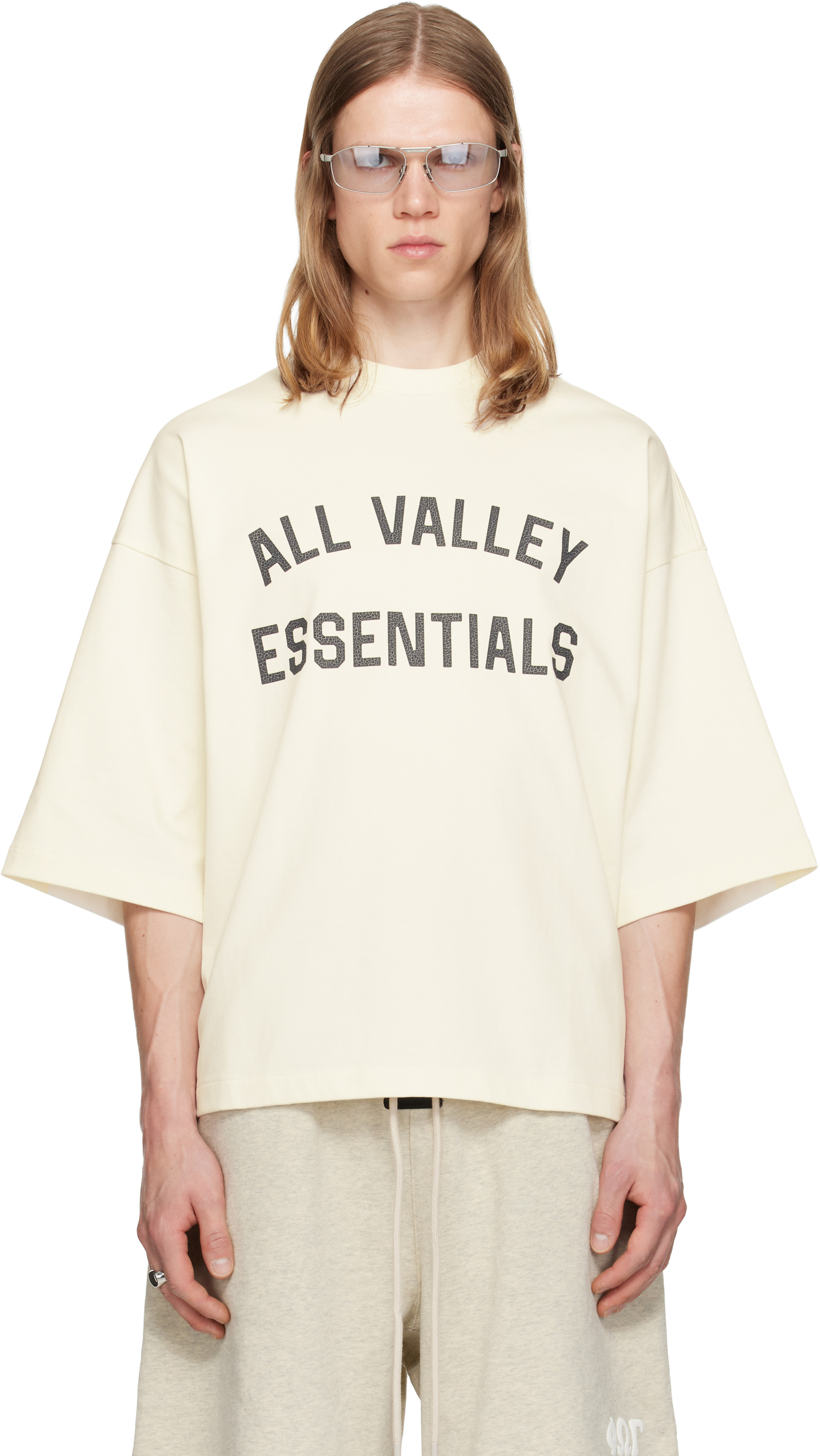 Fear of God ESSENTIALS - T-shirt Merch blanc cassé