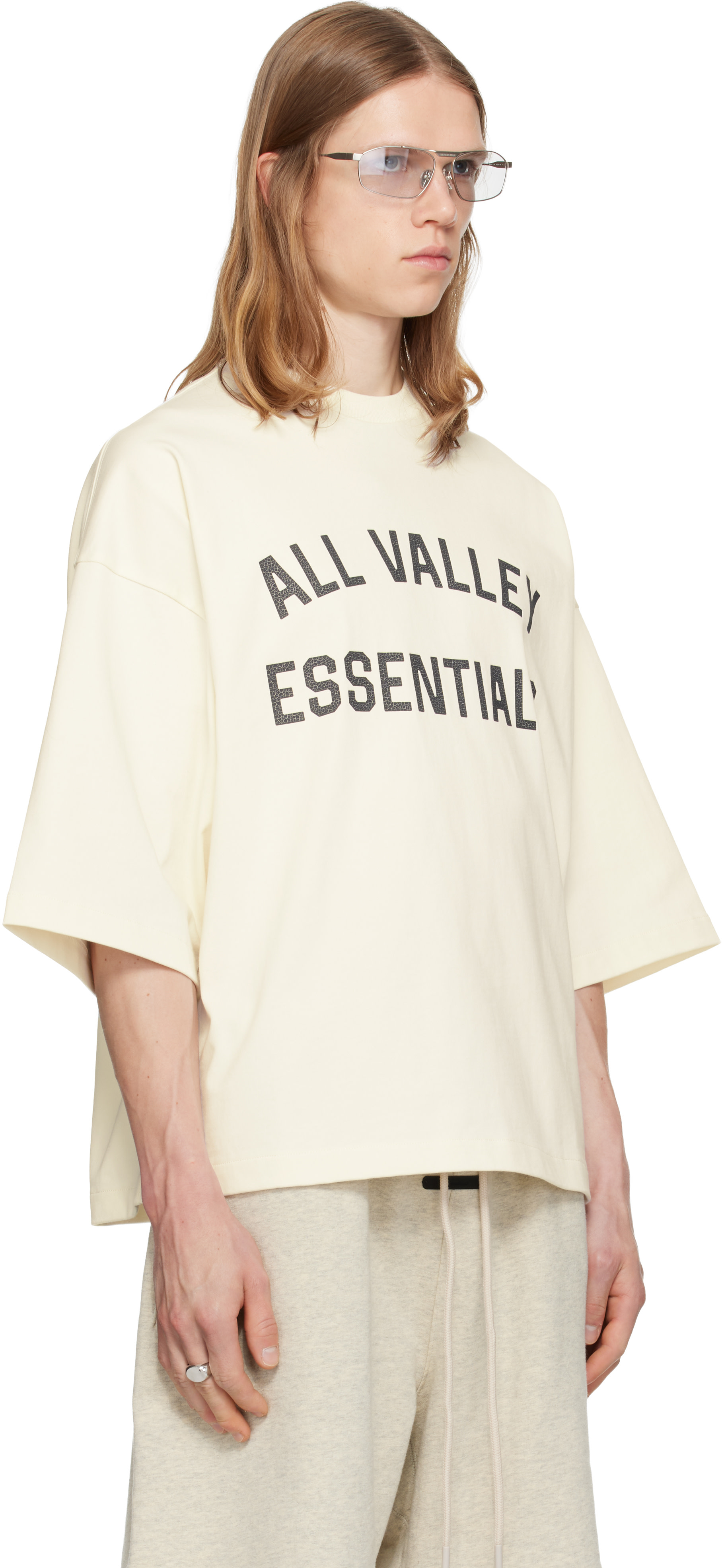 Fear of God ESSENTIALS - T-shirt Merch blanc cassé
