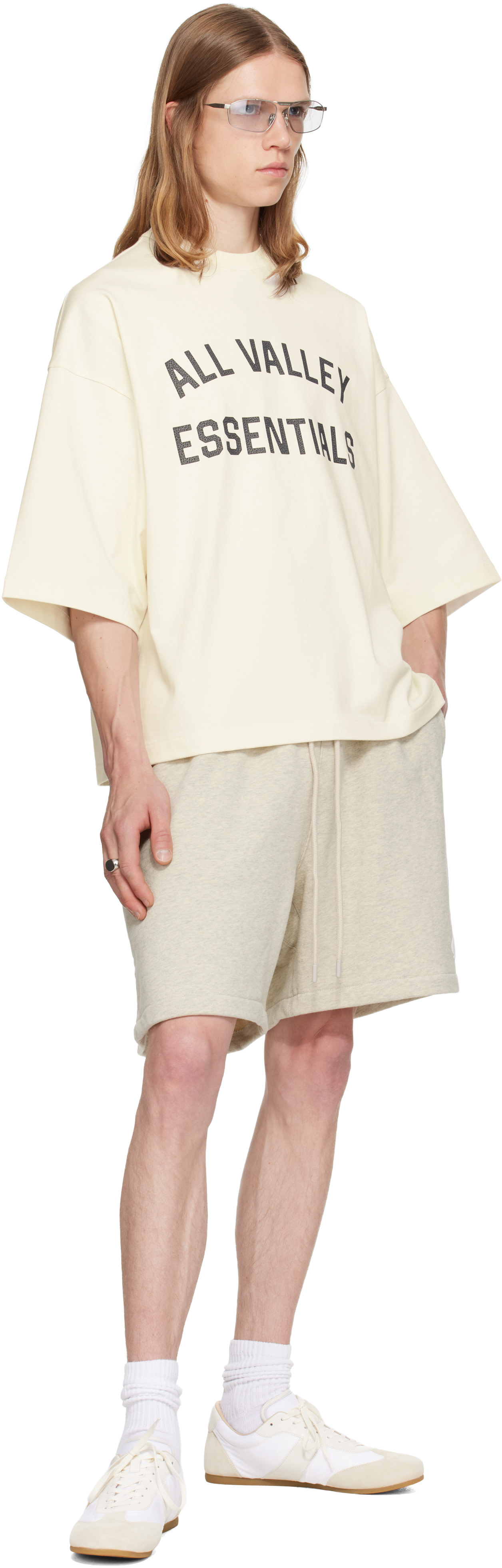Fear of God ESSENTIALS - T-shirt Merch blanc cassé