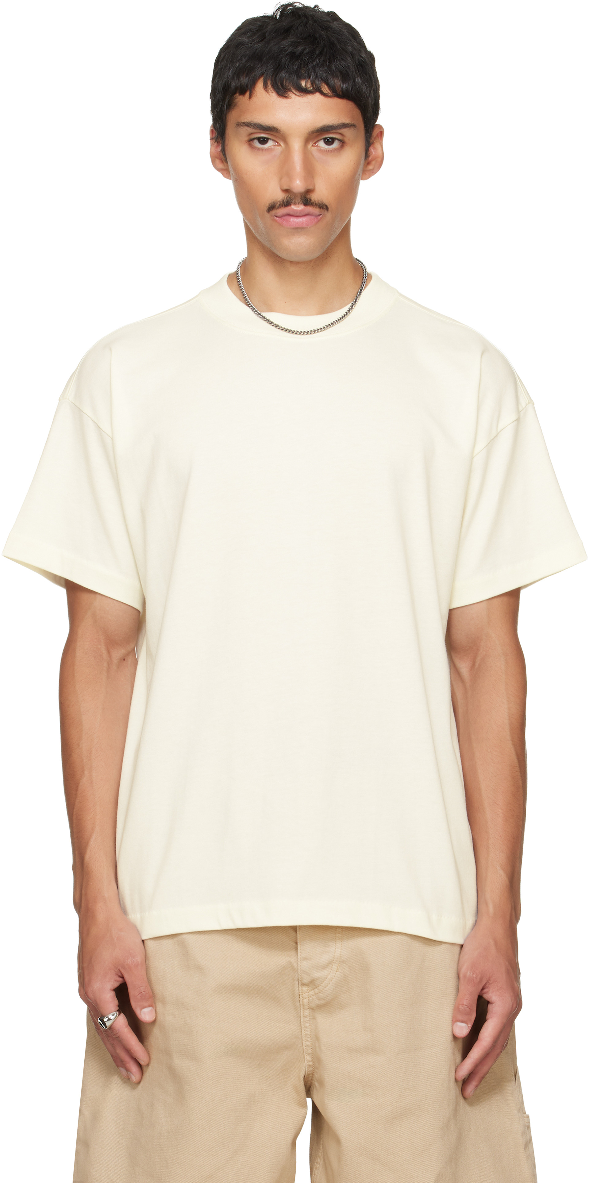 Fear of God ESSENTIALS - T-shirt blanc cassé à logo
