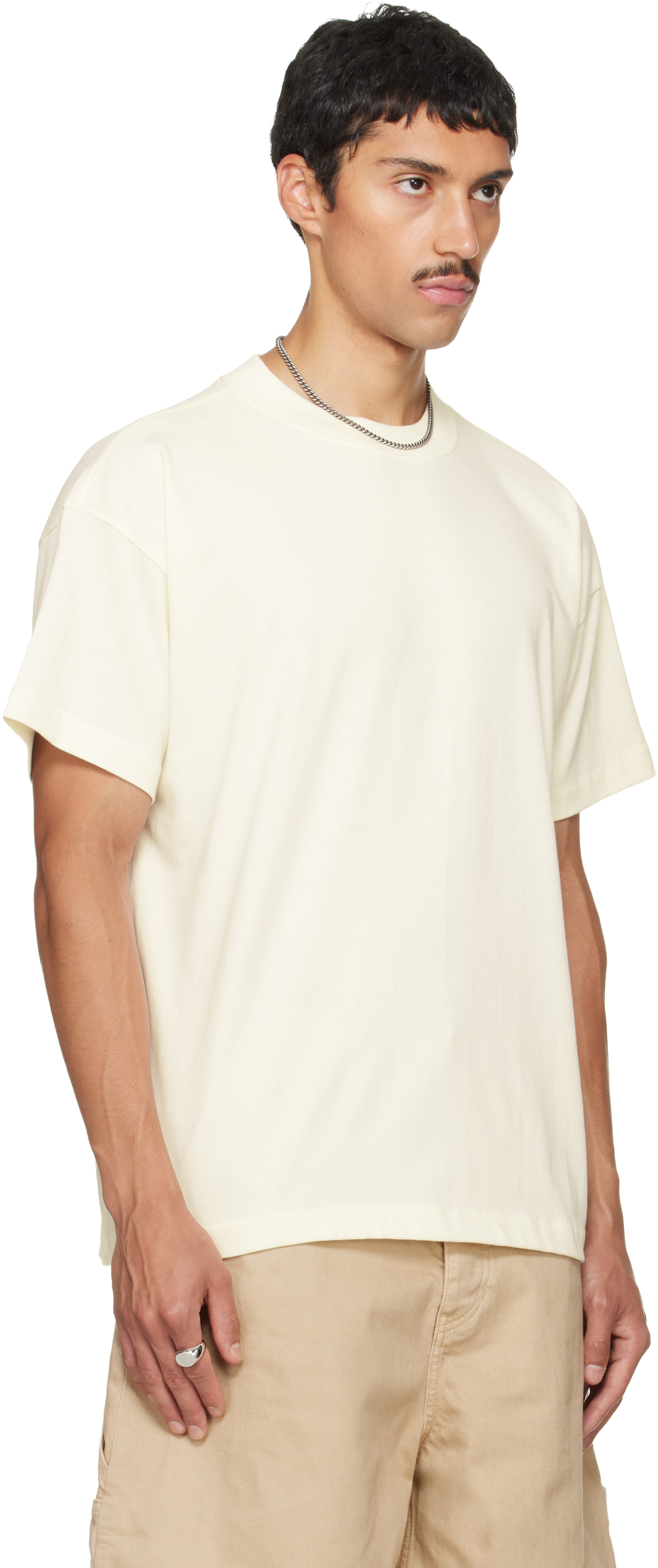 Fear of God ESSENTIALS - T-shirt blanc cassé à logo
