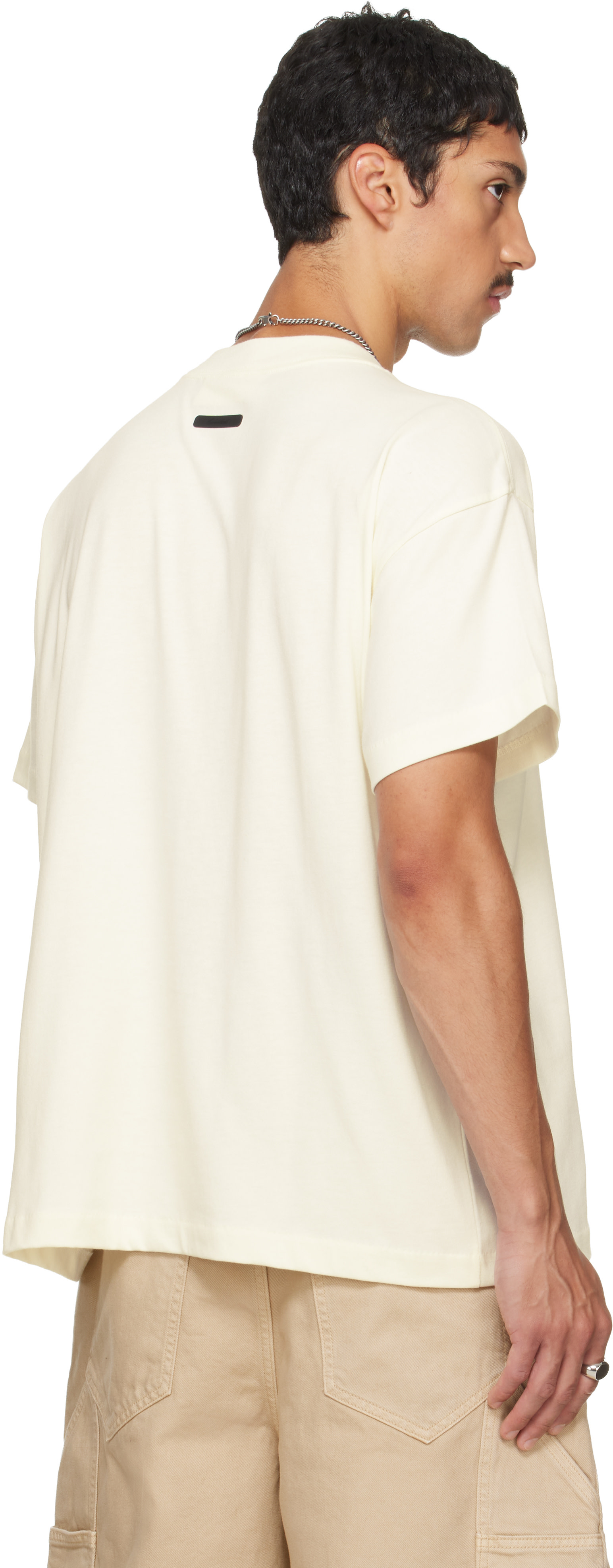 Fear of God ESSENTIALS - T-shirt blanc cassé à logo