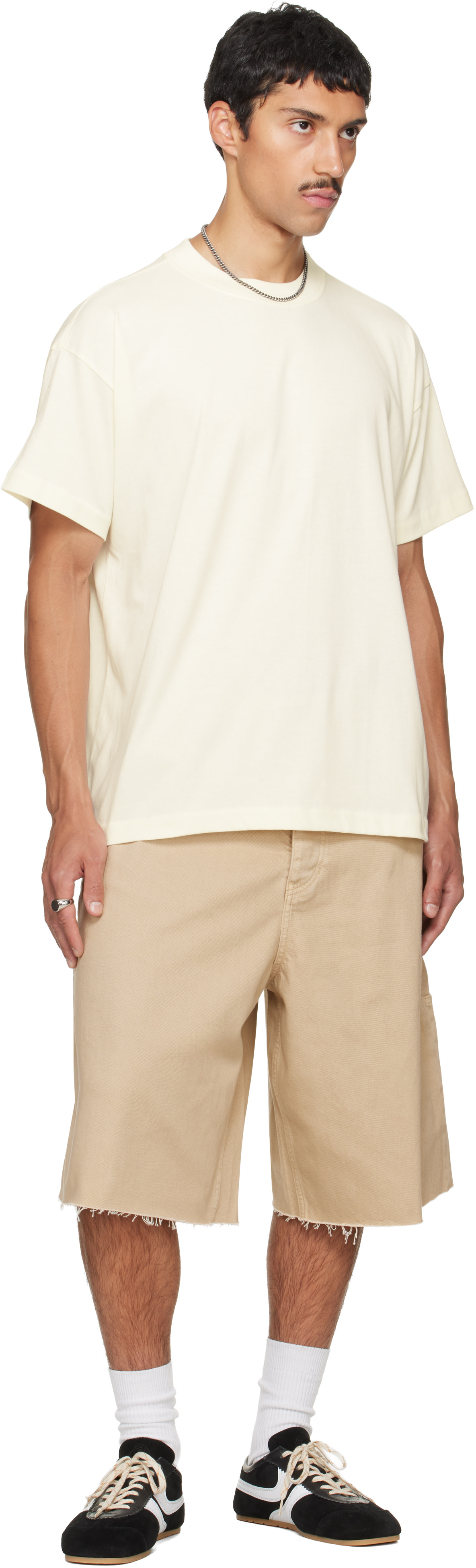 Fear of God ESSENTIALS - T-shirt blanc cassé à logo