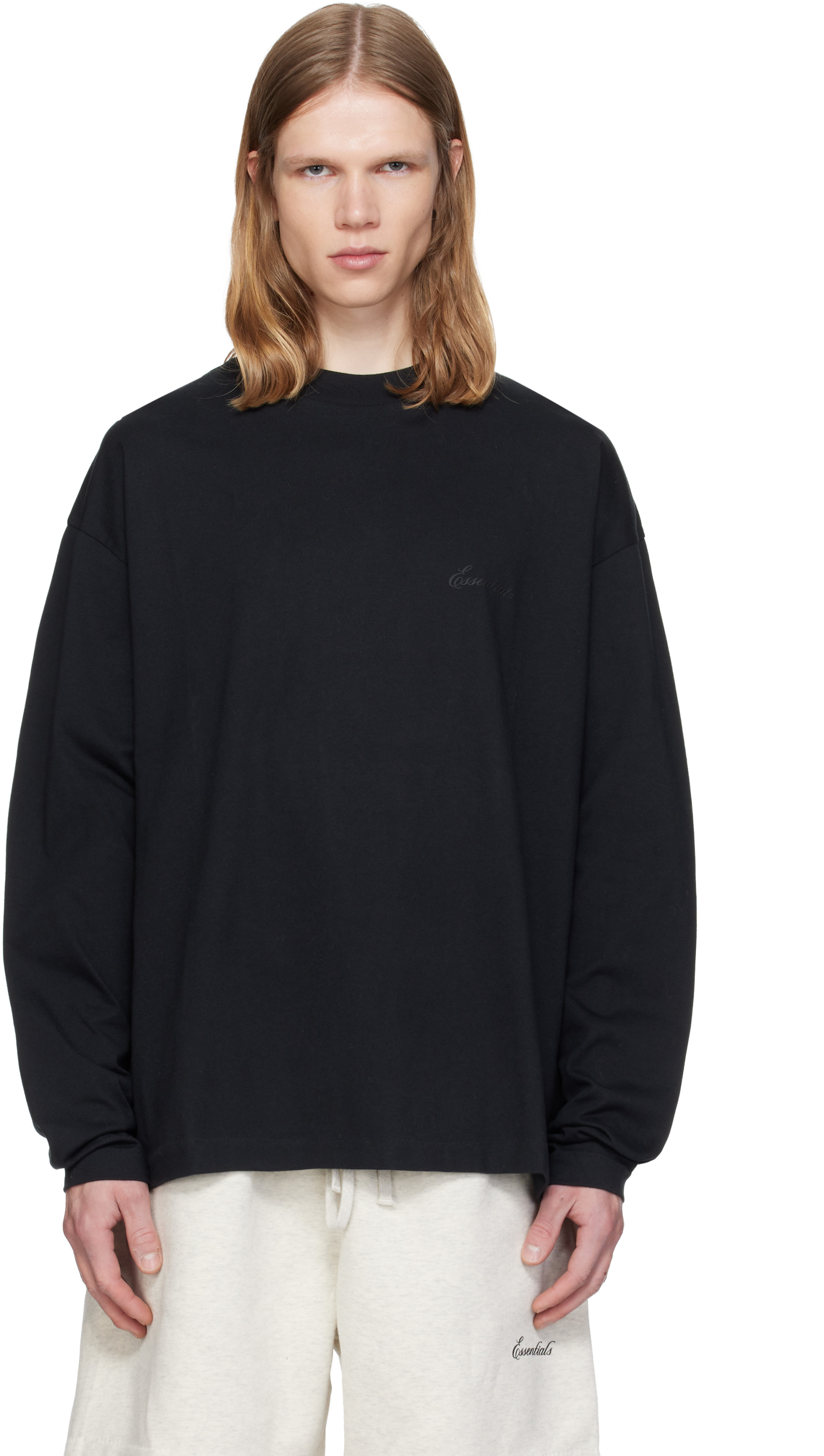 Fear of God ESSENTIALS - 블랙 클래식 티셔츠
