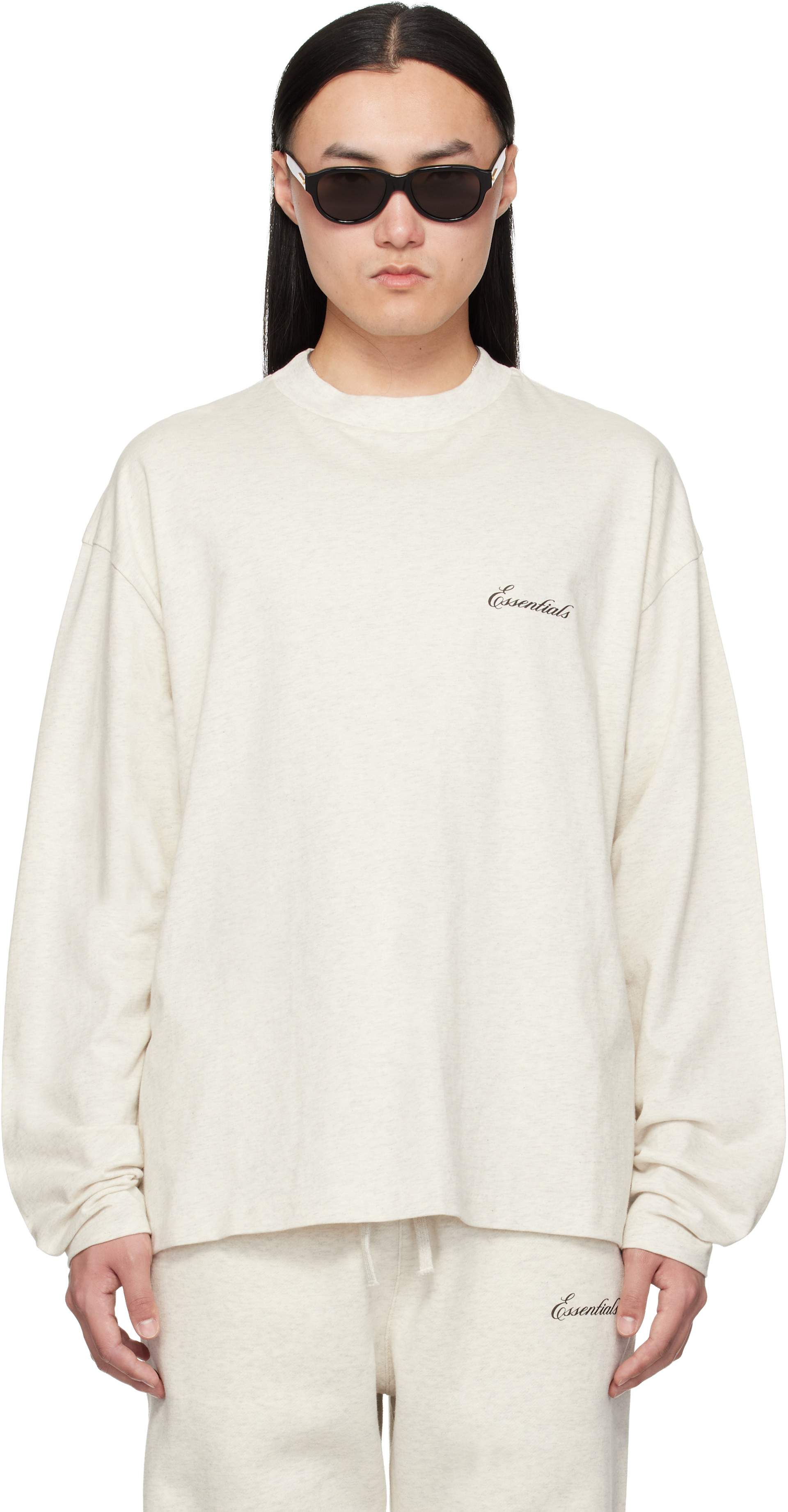Fear of God ESSENTIALS - オフホワイト Classic Fit 長袖Tシャツ