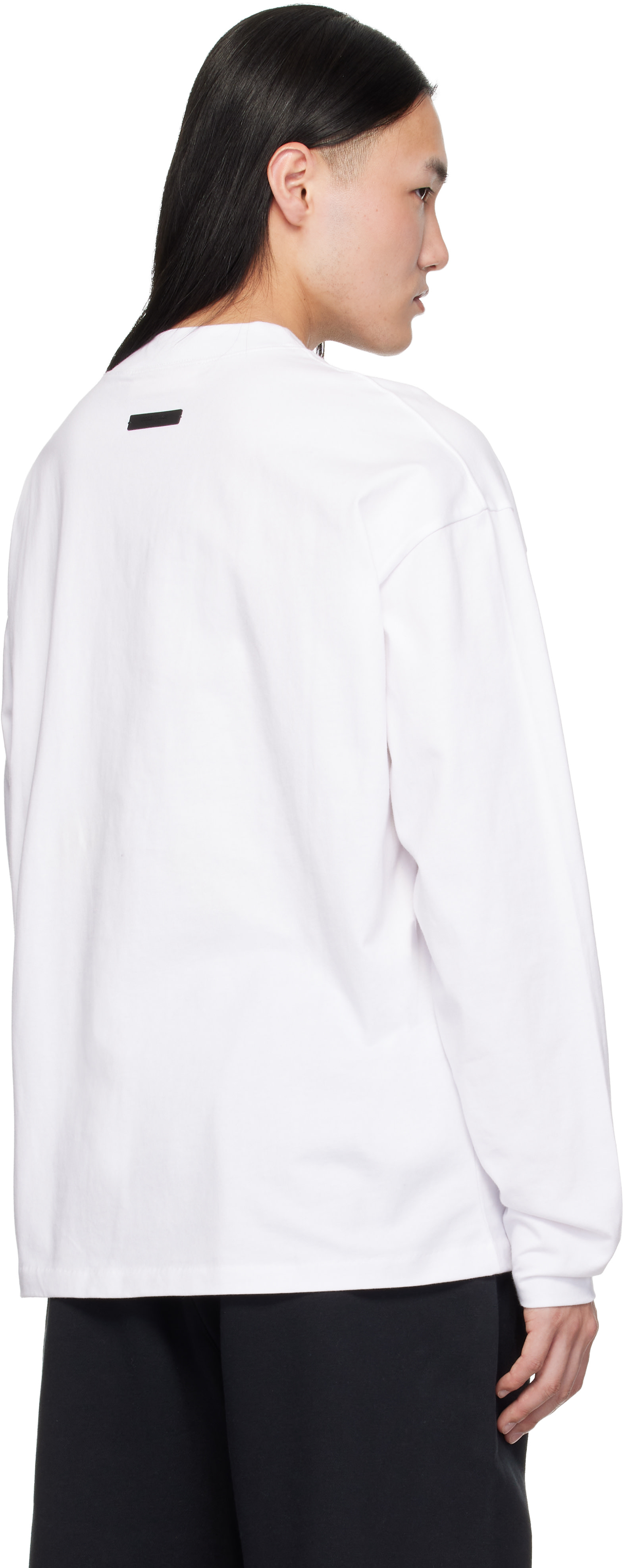 Fear of God ESSENTIALS - White Classic Long Sleeve T-shirt