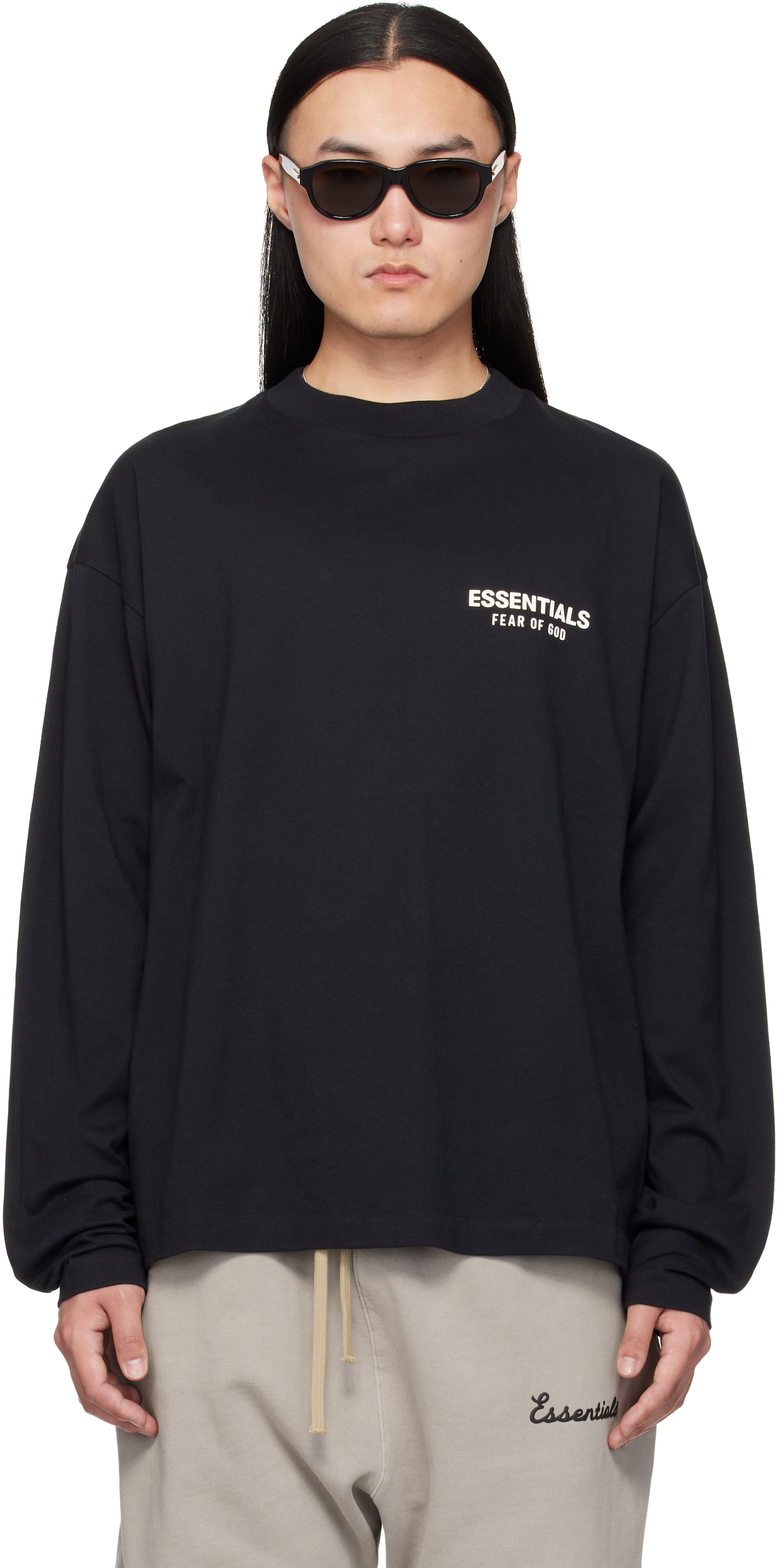 Fear of God ESSENTIALS - ブラック Classic 長袖Tシャツ