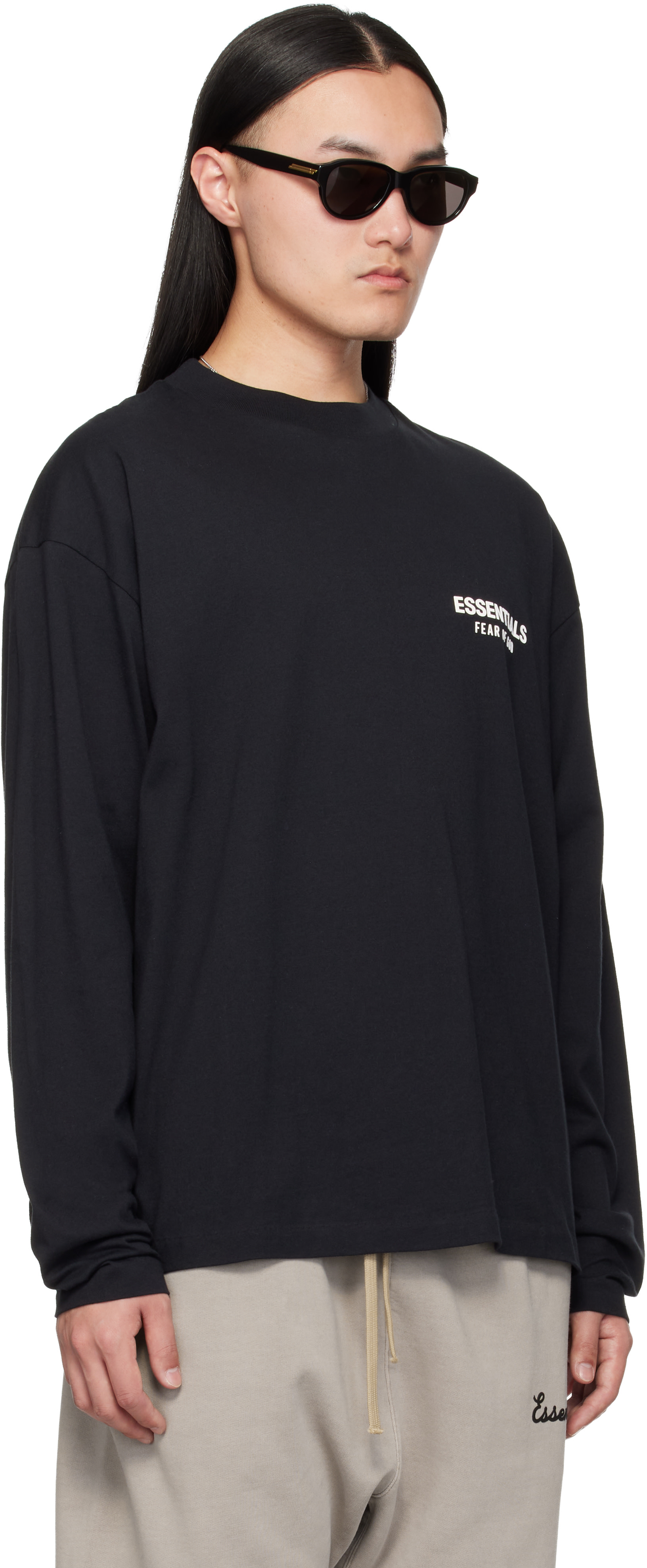 Fear of God ESSENTIALS - ブラック Classic 長袖Tシャツ