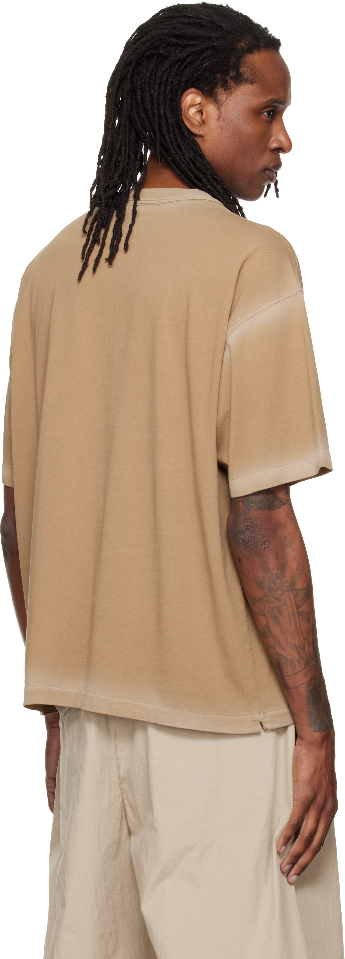 YMC - Beige Triple Pocket T-shirt